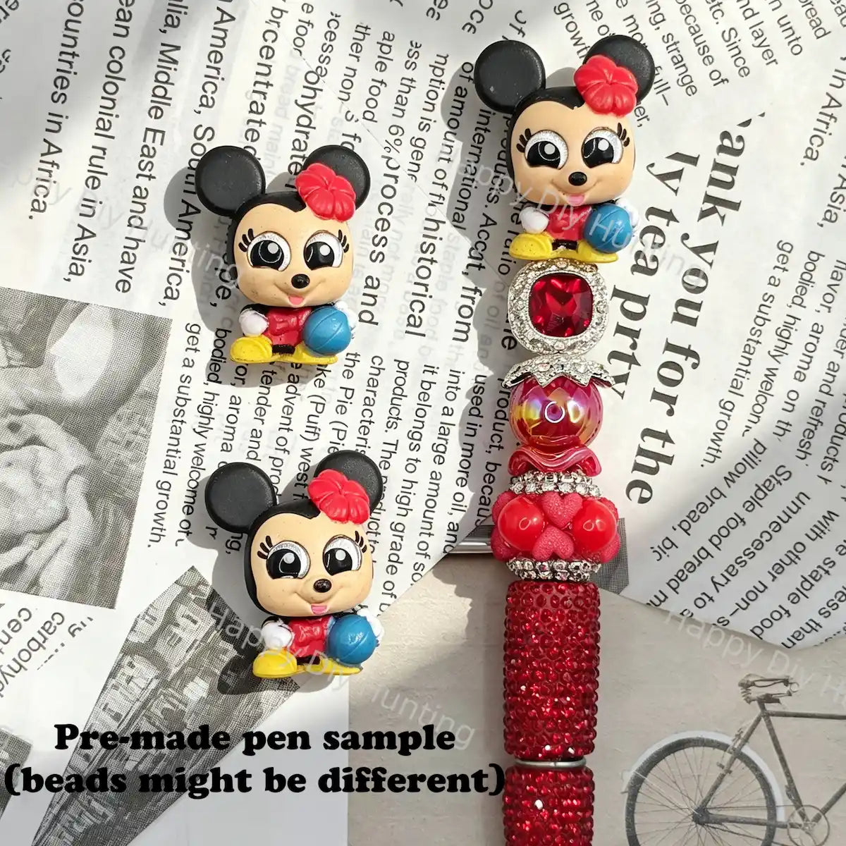 3D Minnie Mouse Character Pen Topper