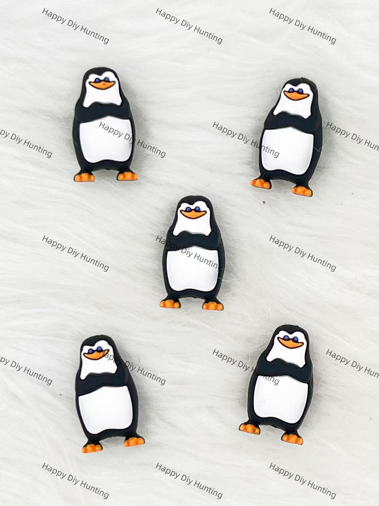 3D Penguin Of Madagascar Silicone Focal Beads Wholesale, silicone focal beads for pens