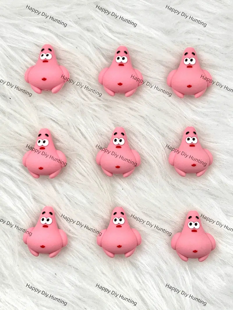 3D Pink Starfish Silicone Focal Beads Wholesale for Pen DIY