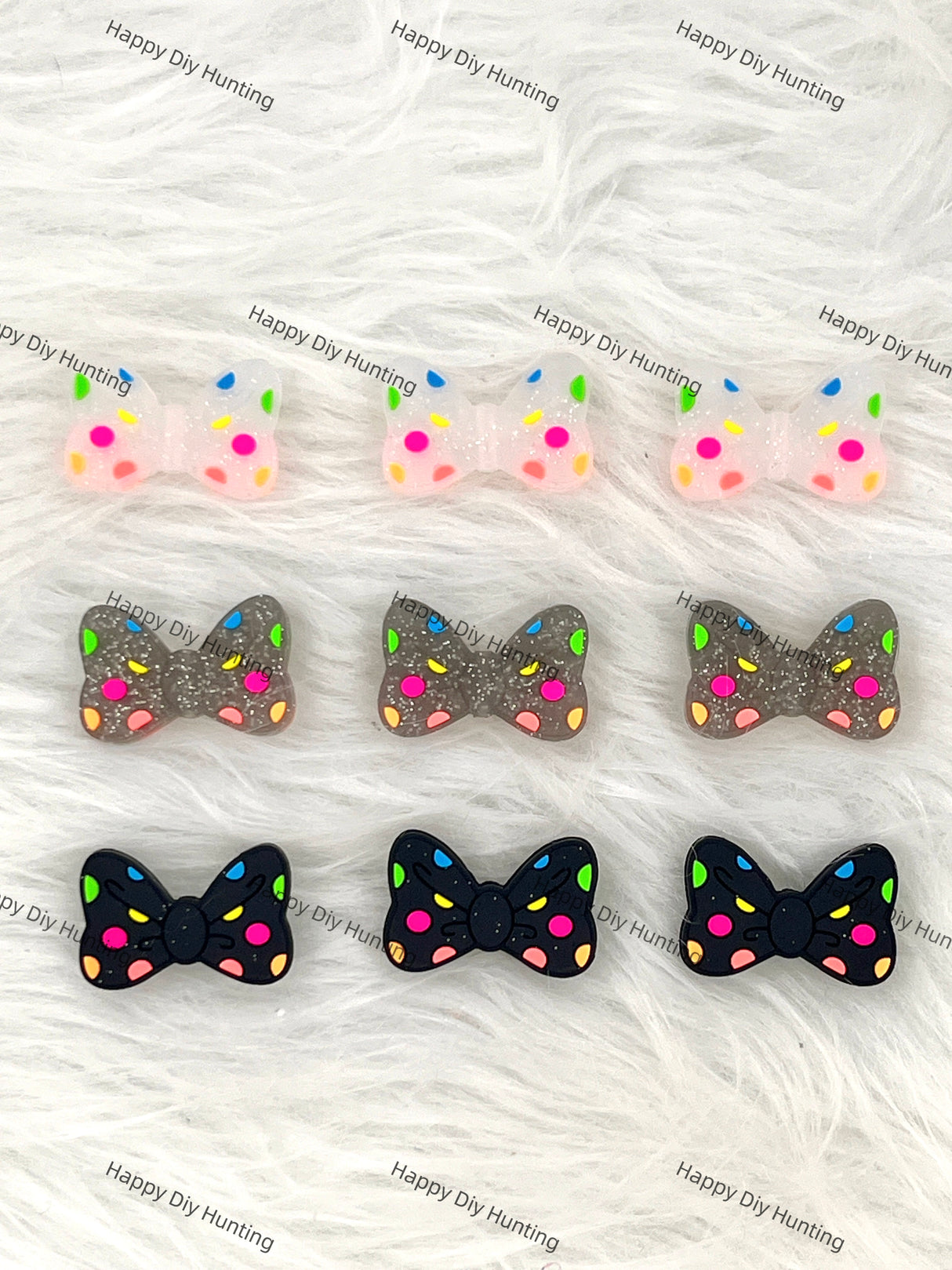 3D Pretty Bowknot Silicone Focal Beads Wholesale