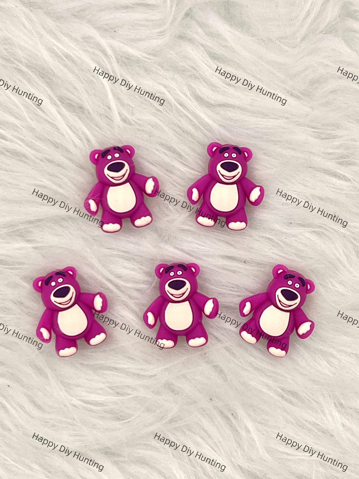3D Strawberry Bear Silicone Focal Beads Wholesale, silicone focal beads for pens