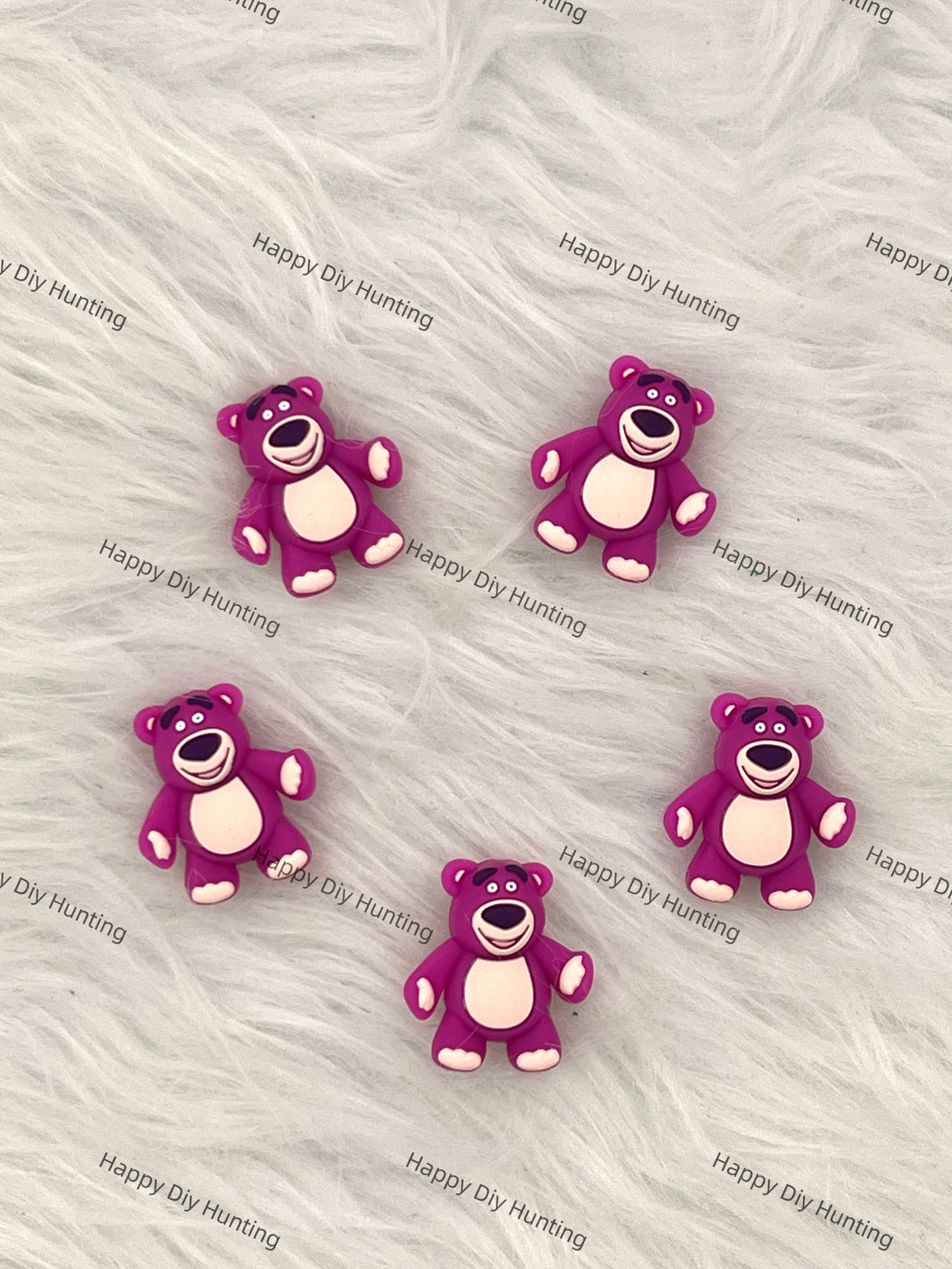 3D Strawberry Bear Silicone Focal Beads Wholesale, silicone focal beads for pens