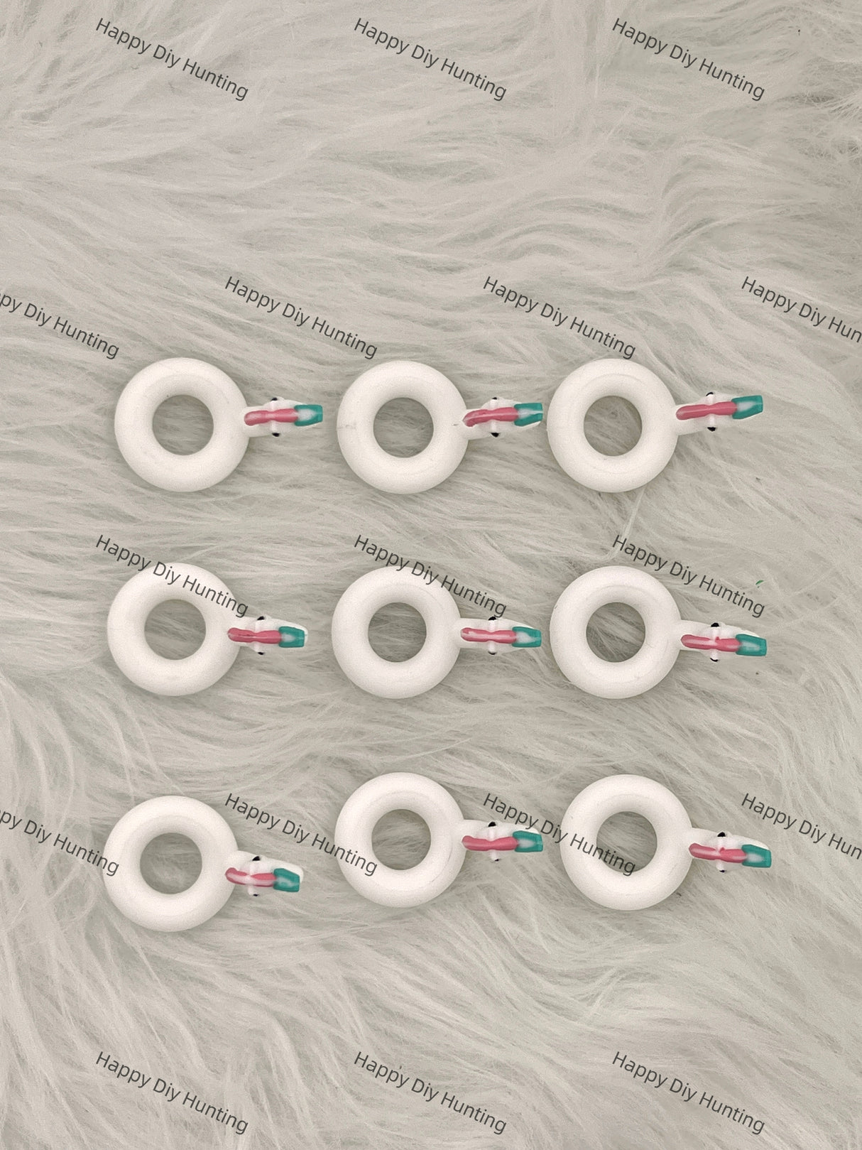 3D Unicorn Swimming Ring Silicone Focal Beads