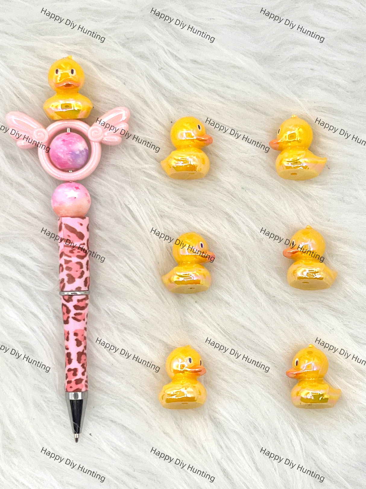 3D Yellow Duck Acrylic Bead