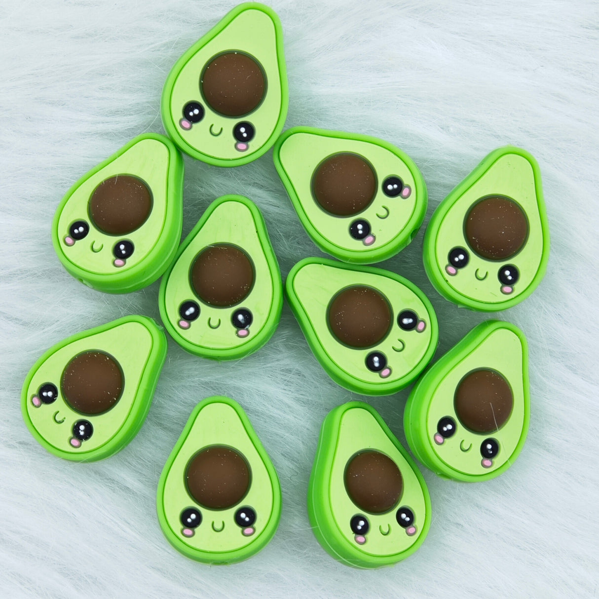 3D avocado Silicone Focal Beads Wholesale