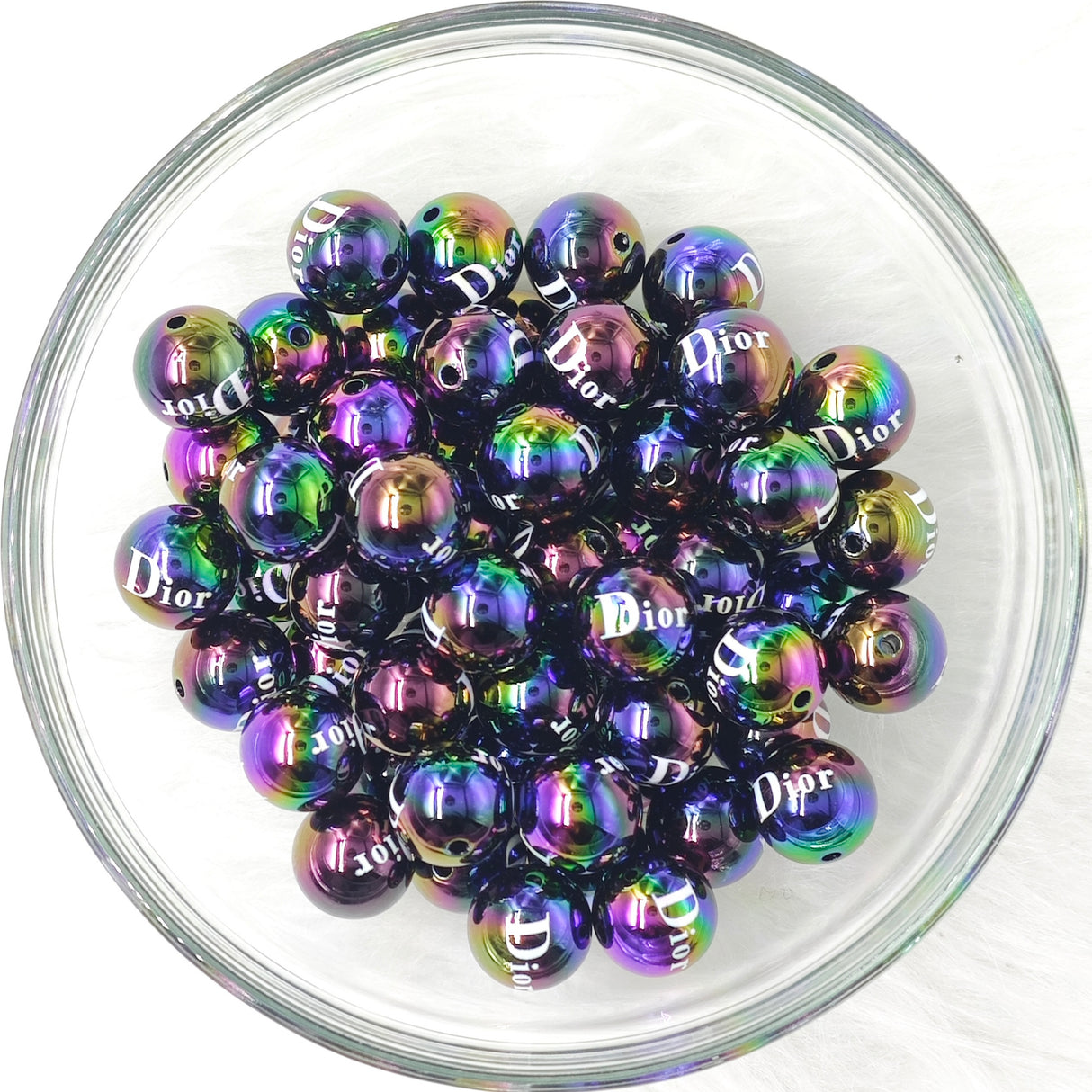 16mm, designer Di*r (D65) Acrylic Beads