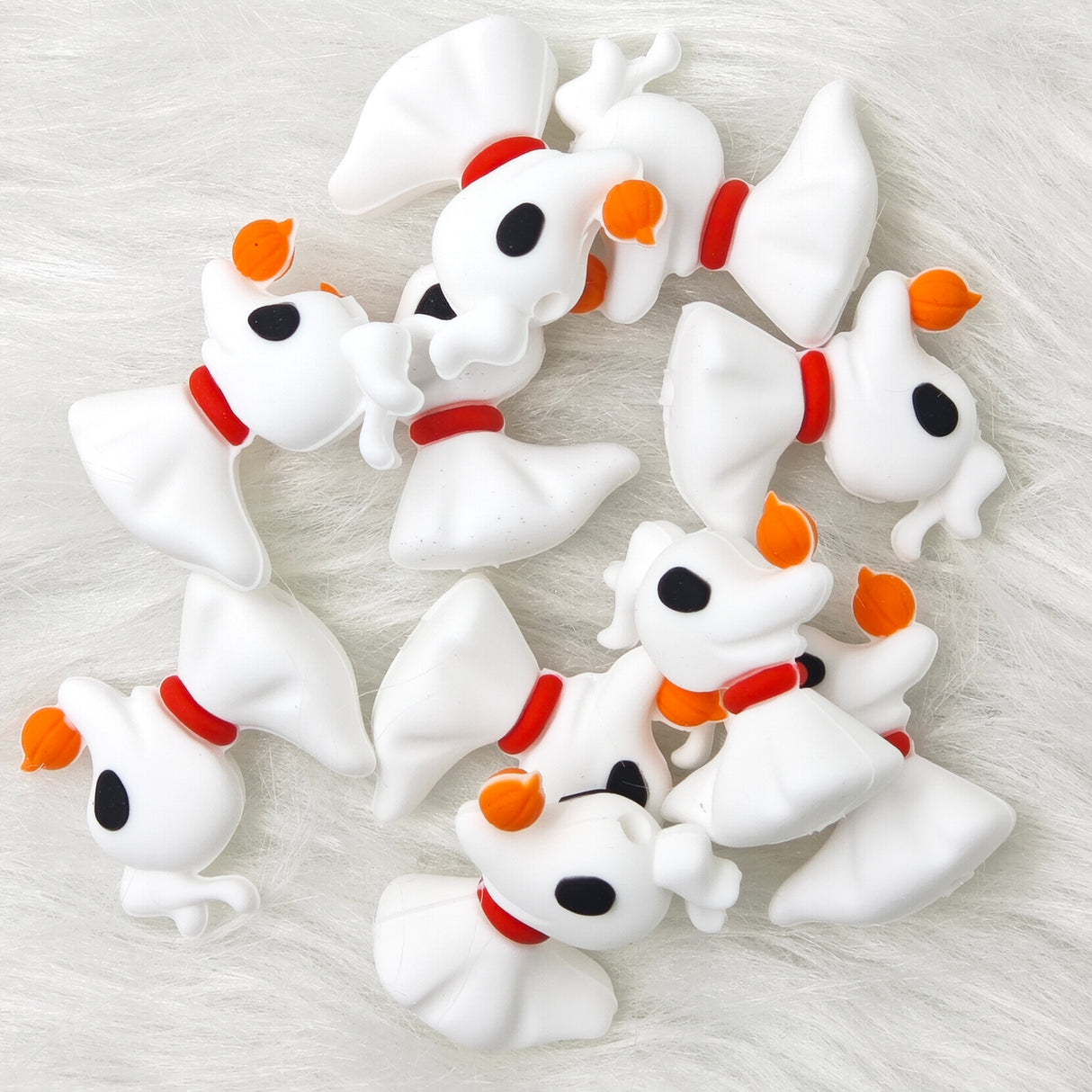 3d Cute Dog Ghost Silicone Focal Beads Wholesale