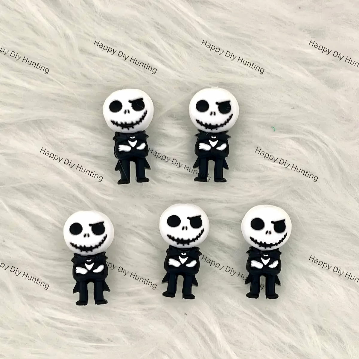 3d skeleton character silicone focal beads for pens, standard 2mm bore halloween diy craft supplies