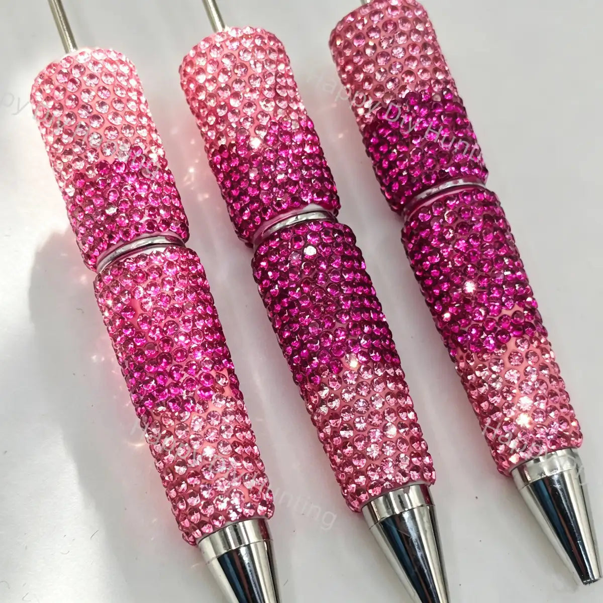 Ombre Rhinestone Beadable Pens Wholesale, Matches All Focal Beads & Pen Toppers