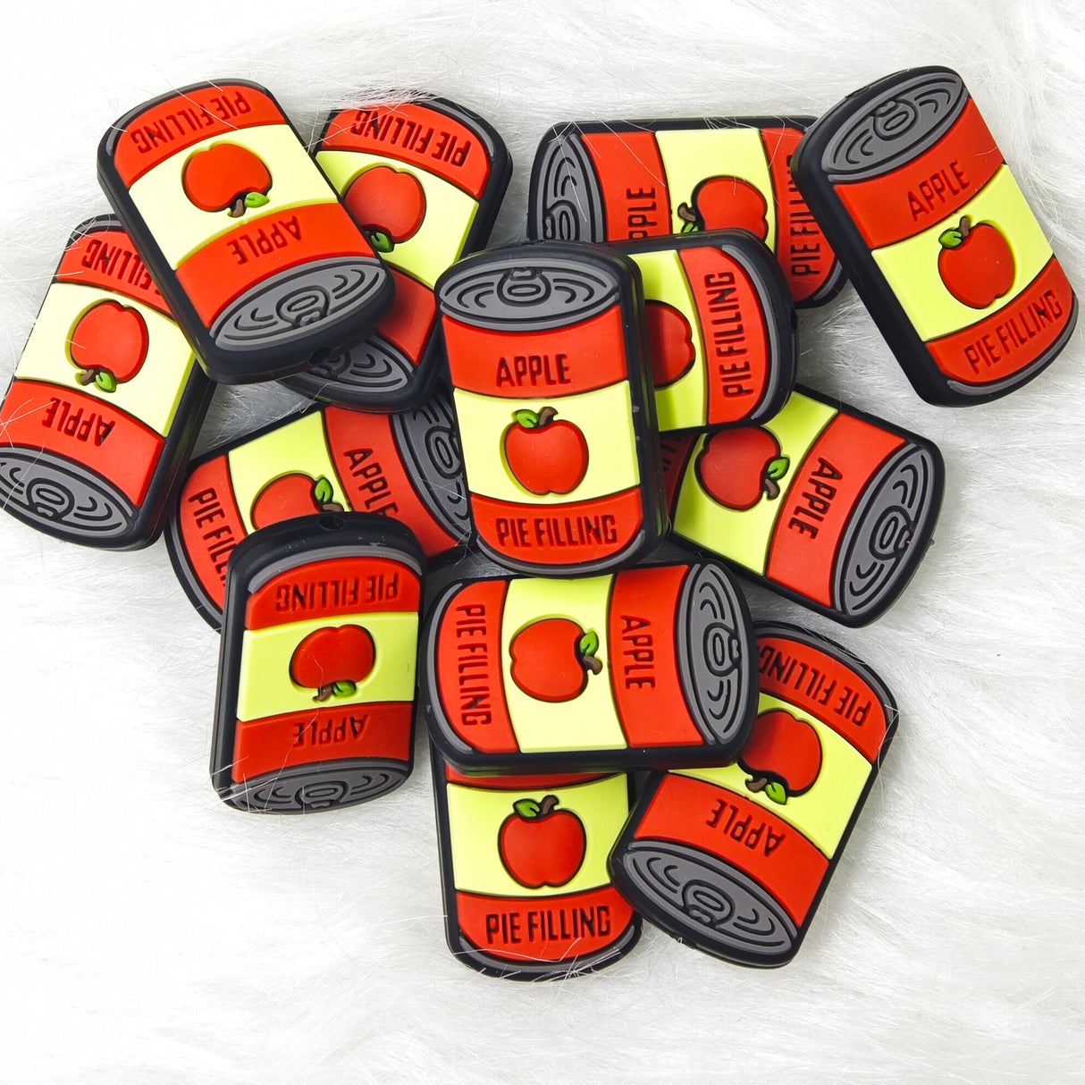 Apple pie filling Silicone Focal Beads, bottle focal Beads