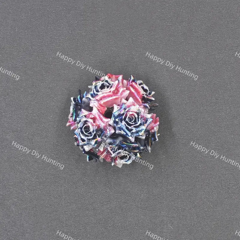 22mm Multi Color 3D Flower Acrylic Beads for DIY Beadable Pens & Jewelry Making