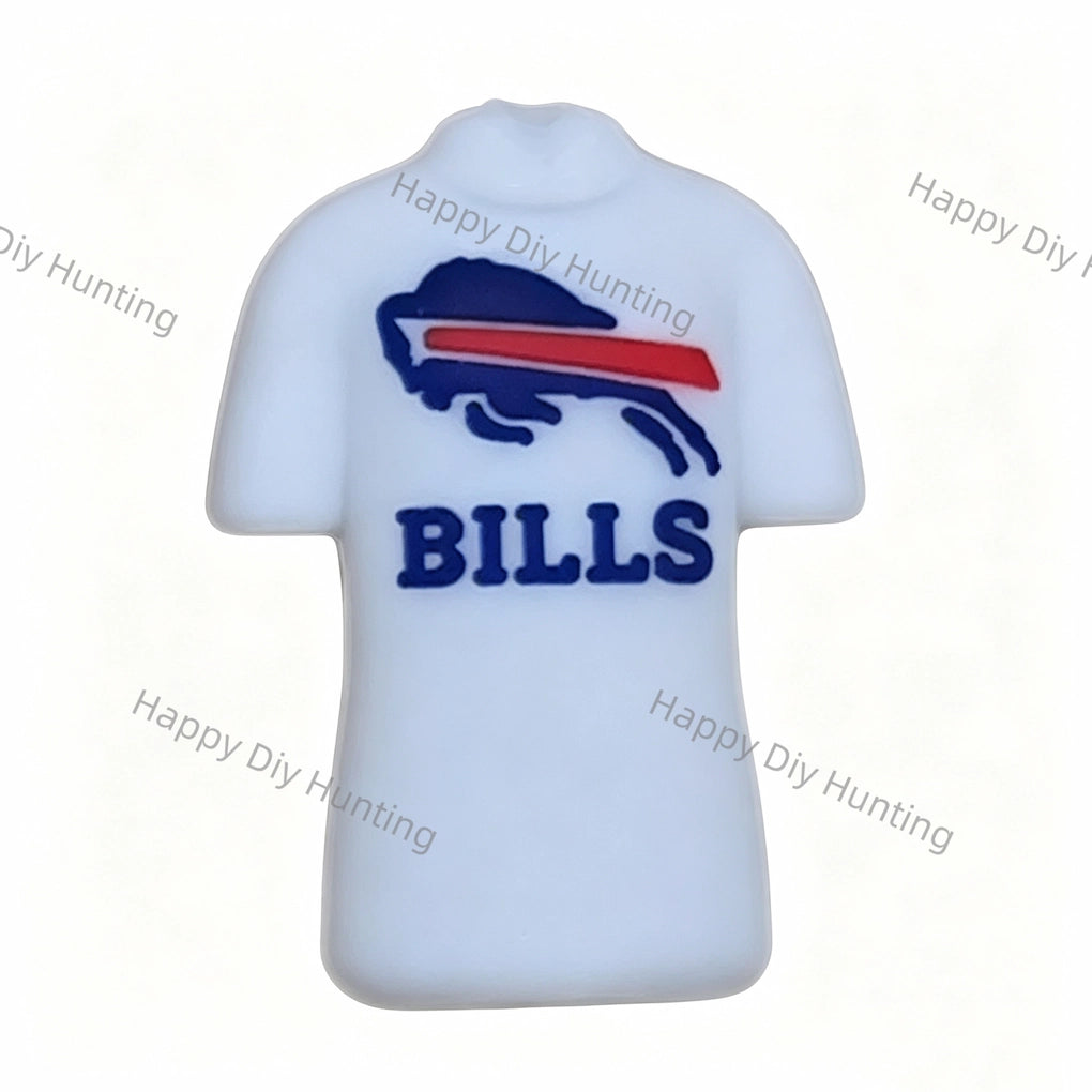 3D Football Team Jersey Silicone Focal Beads for Beadable Pens