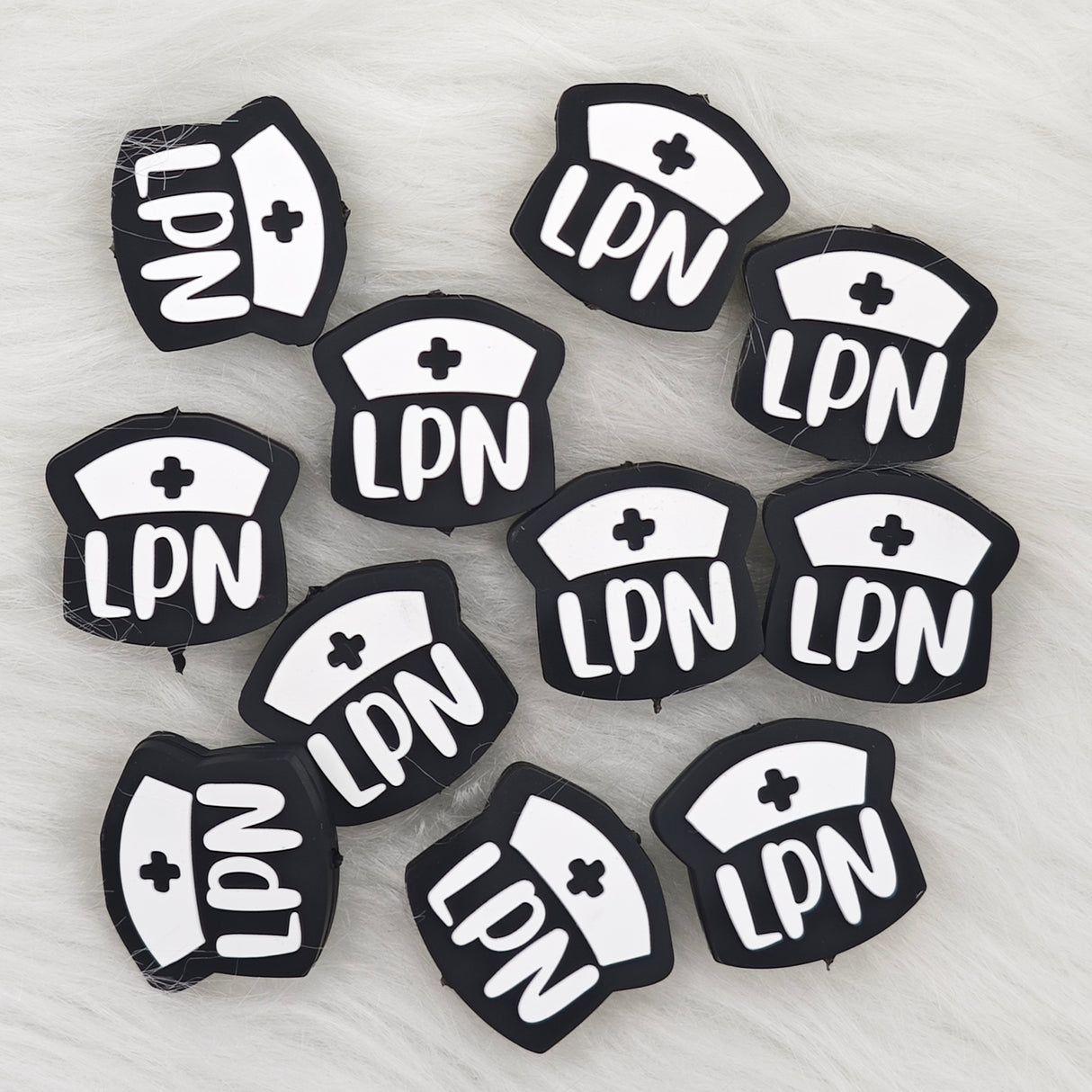 LPN Nurse Hat Silicone Focal Beads Wholesale Nurse Focal Beads DIY Job Gift