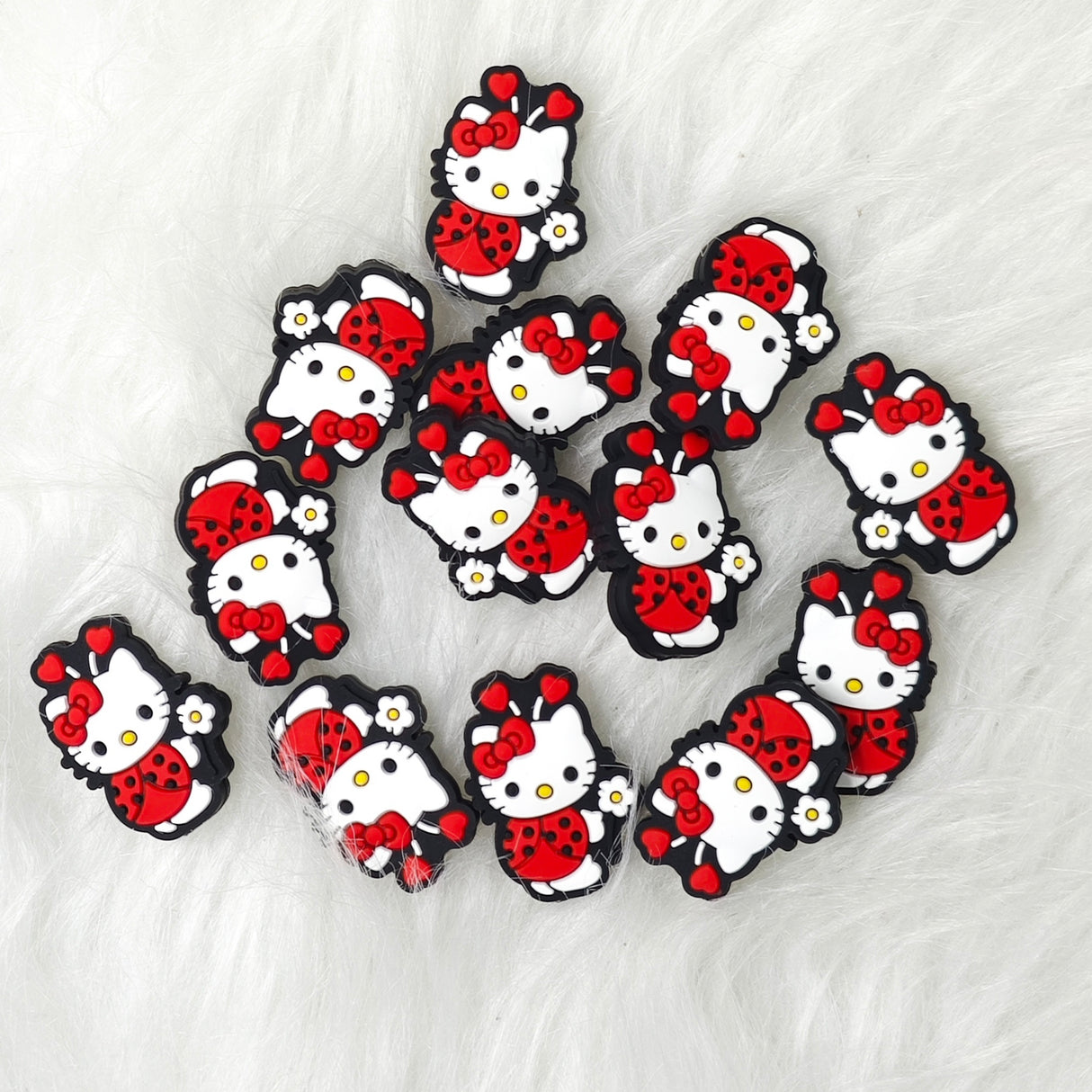 Ladybug HK cat Silicone focal Beads, character Focal Beads(A28)