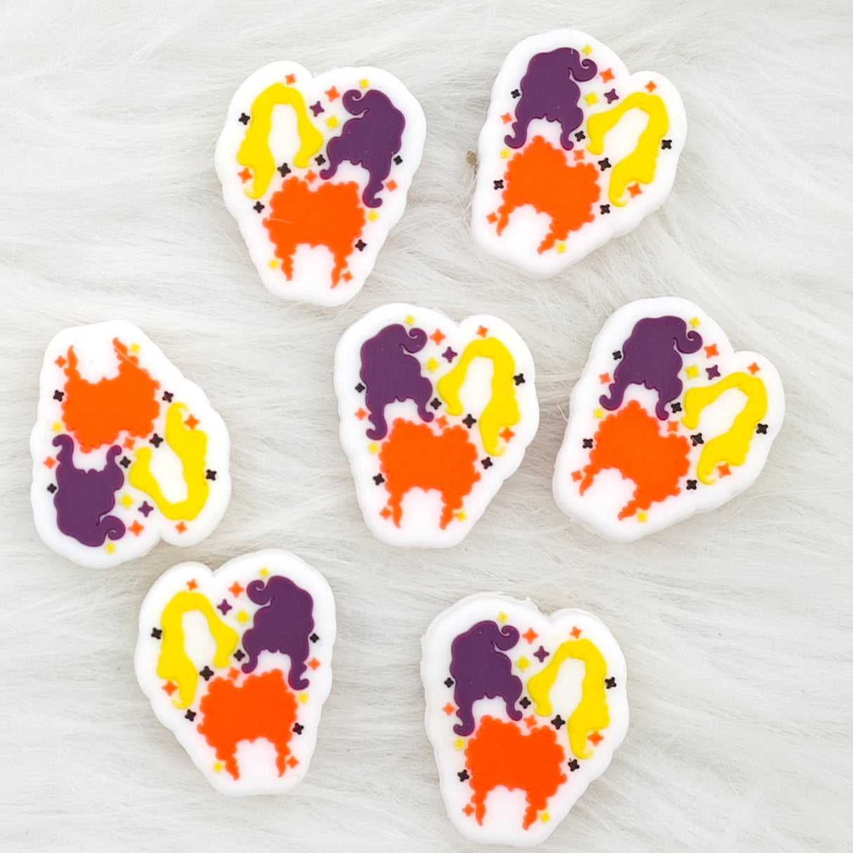 3 witches sisters together Silicone Focal Beads Wholesale