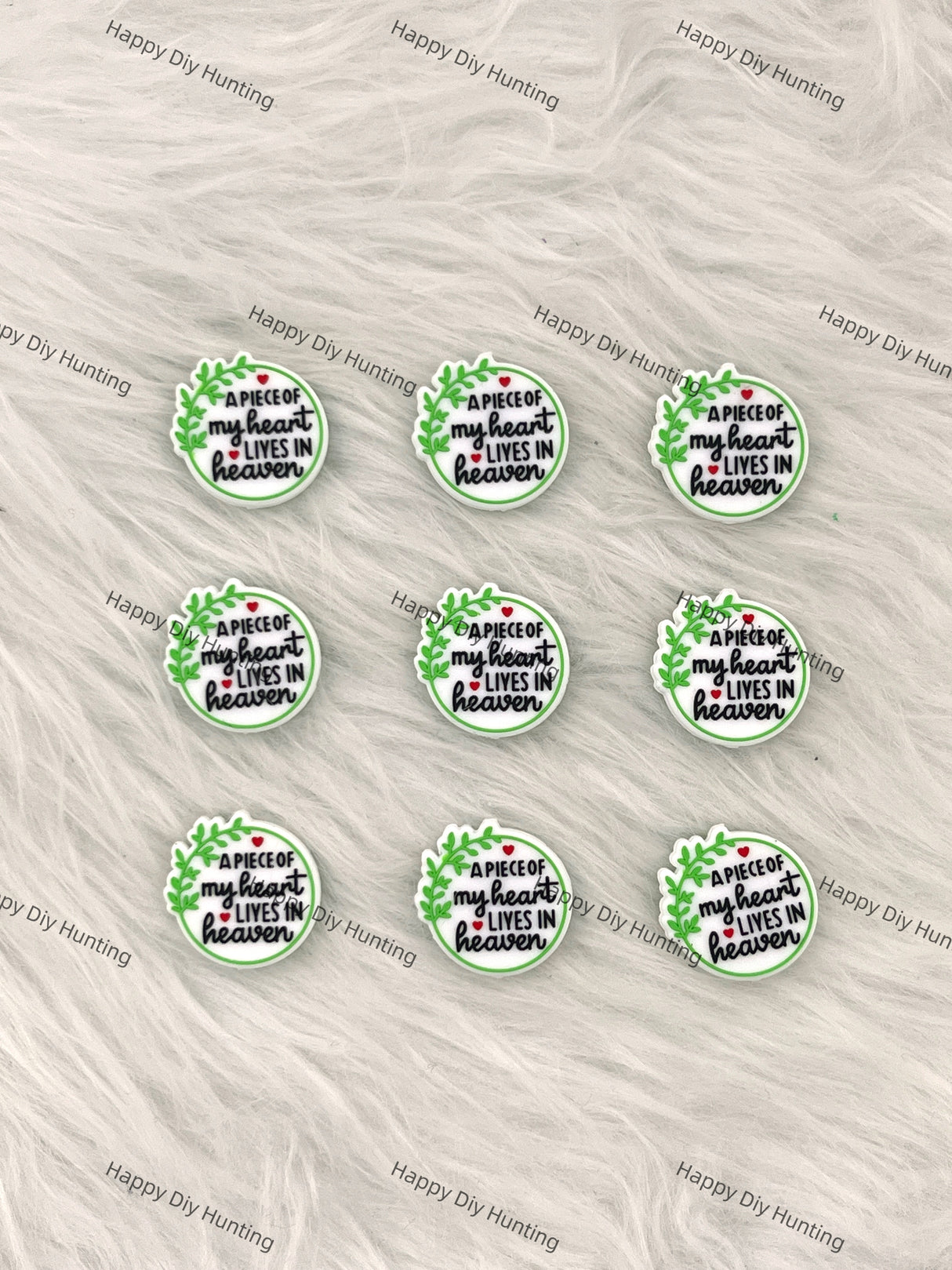 A Piece Of My Heart Lives In Heaven Silicone Focal Beads Wholesale