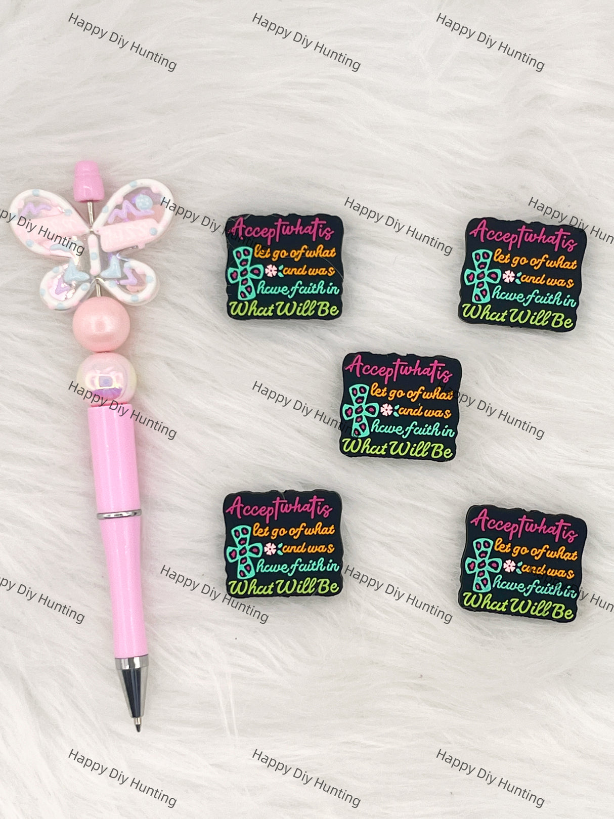 Accept What Is, Let Go Of What And Was, Have Faith In What Will Be Silicone Focal Beads Wholesale, silicone focal beads for pens