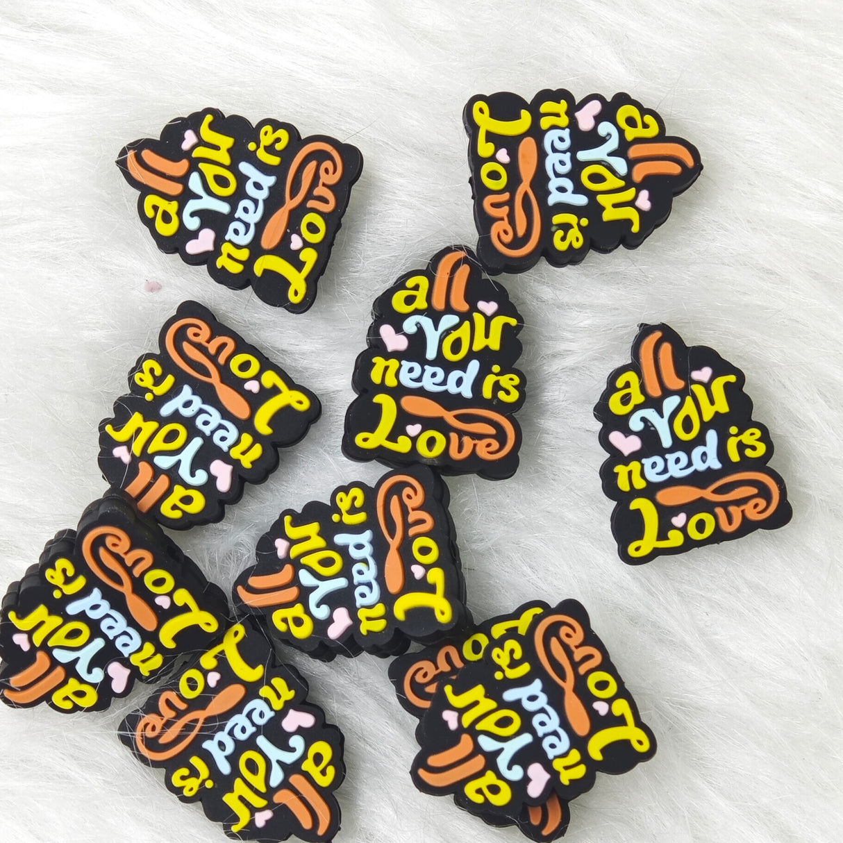 All your need is love Silicone Focal Beads Wholesale