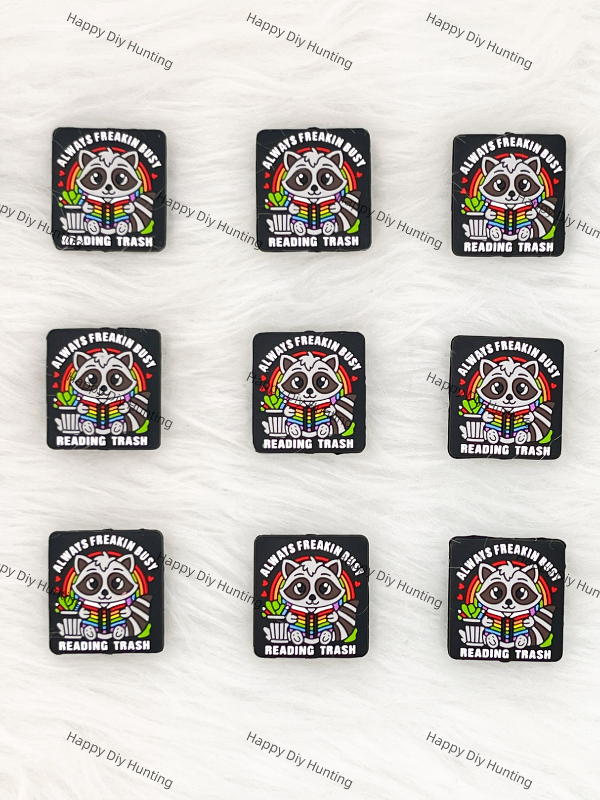 Always Freakin Busy Reading Trash Silicone Focal Beads Wholesale, silicone focal beads for pens