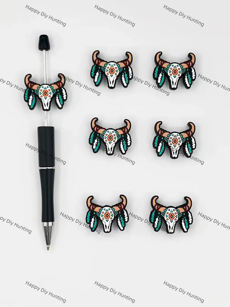 Personalized Handmade Goods With Green Cow Head Beads