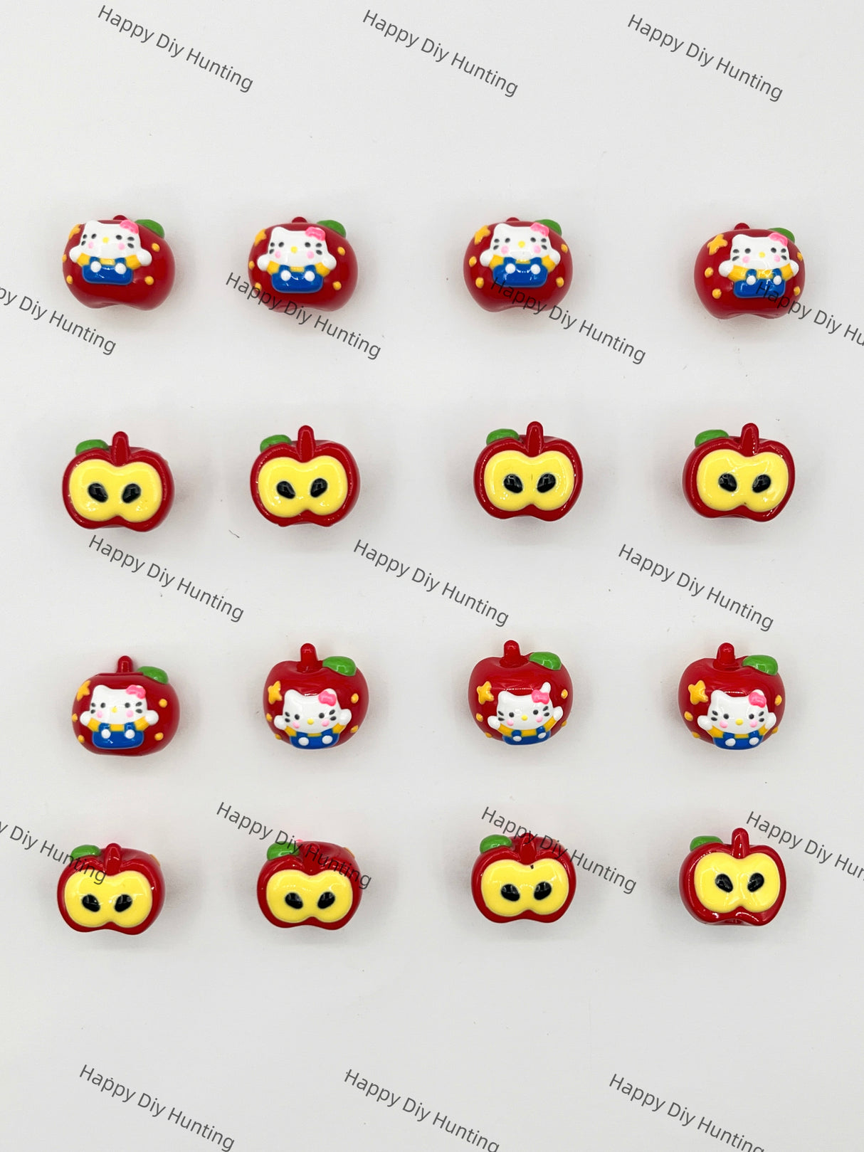 Apple HK Cat Acrylic Beads