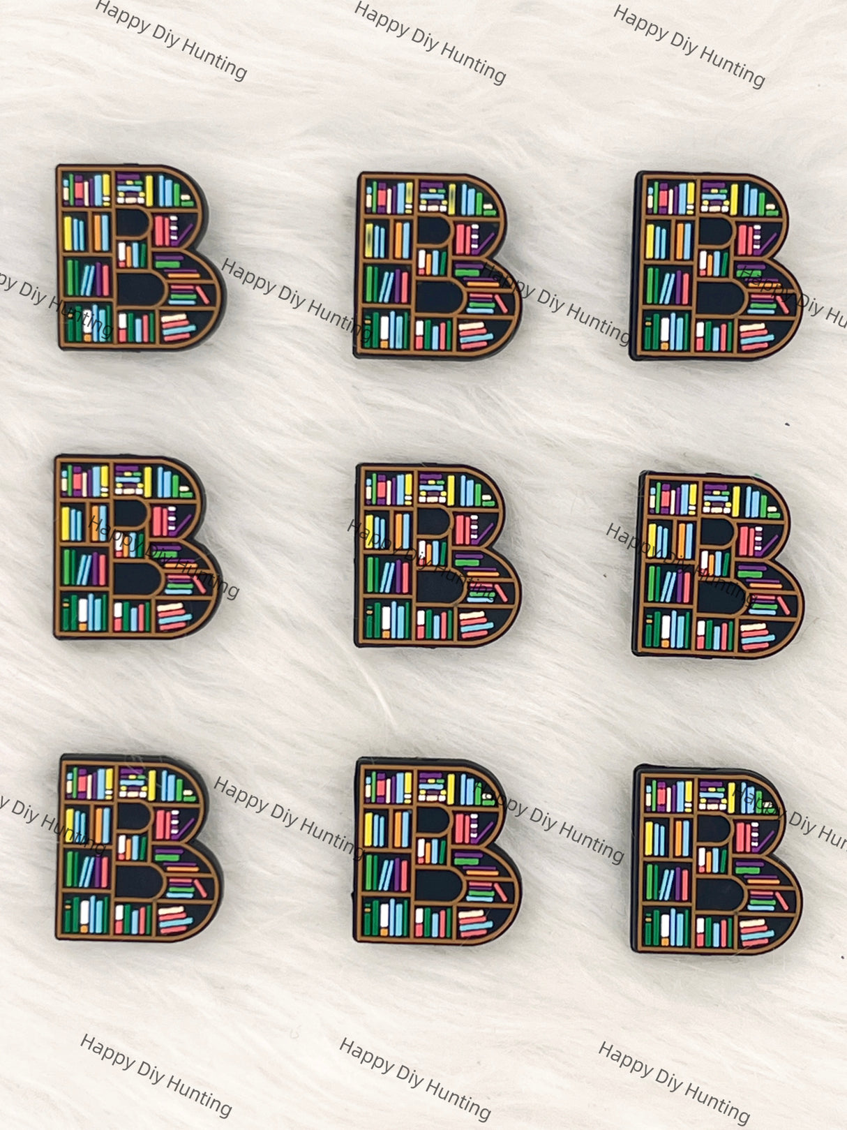 B-Shaped Bookshelf Silicone Focal Beads Wholesale, silicone focal beads for pens