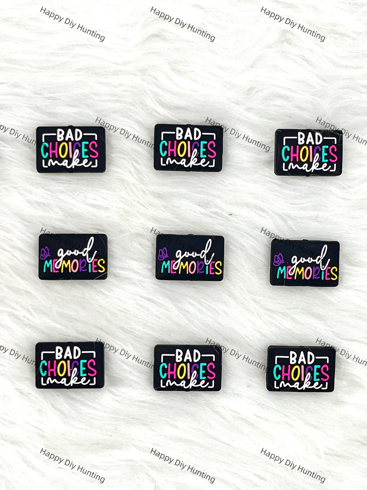 Bad Choices make good Memories Silicone Focal Beads Wholesale, silicone focal beads for pens