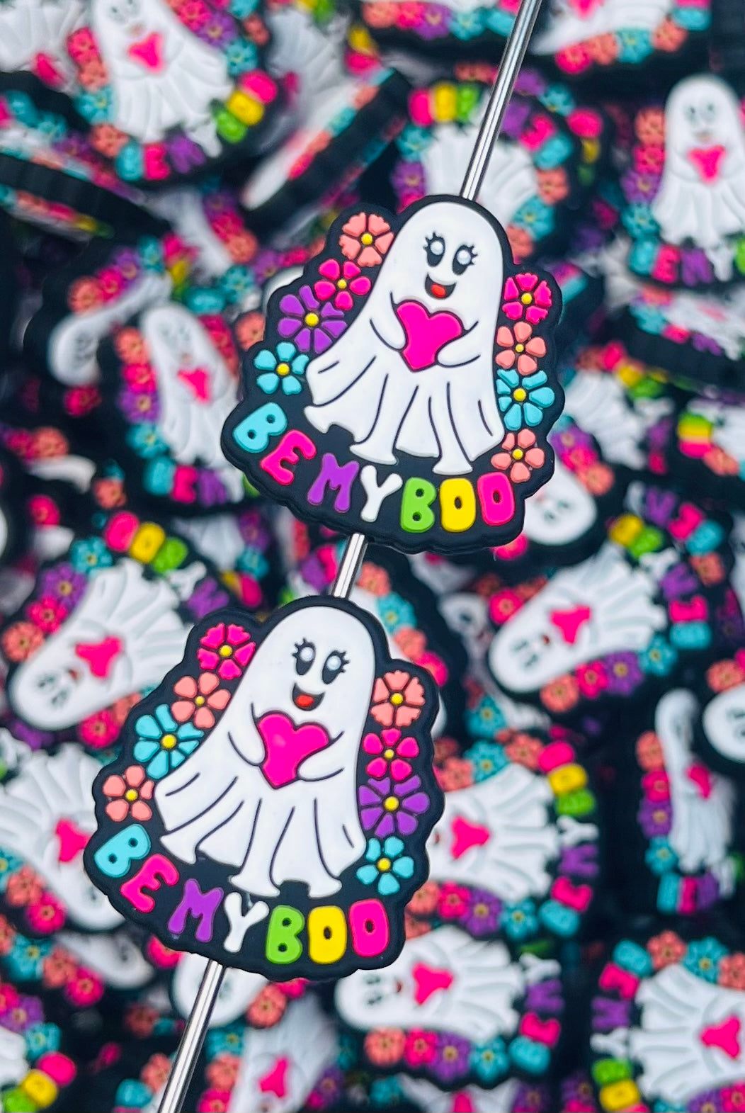 Be My Boo Ghost Halloween Silicone Focal Beads for Diy Beadable Pens