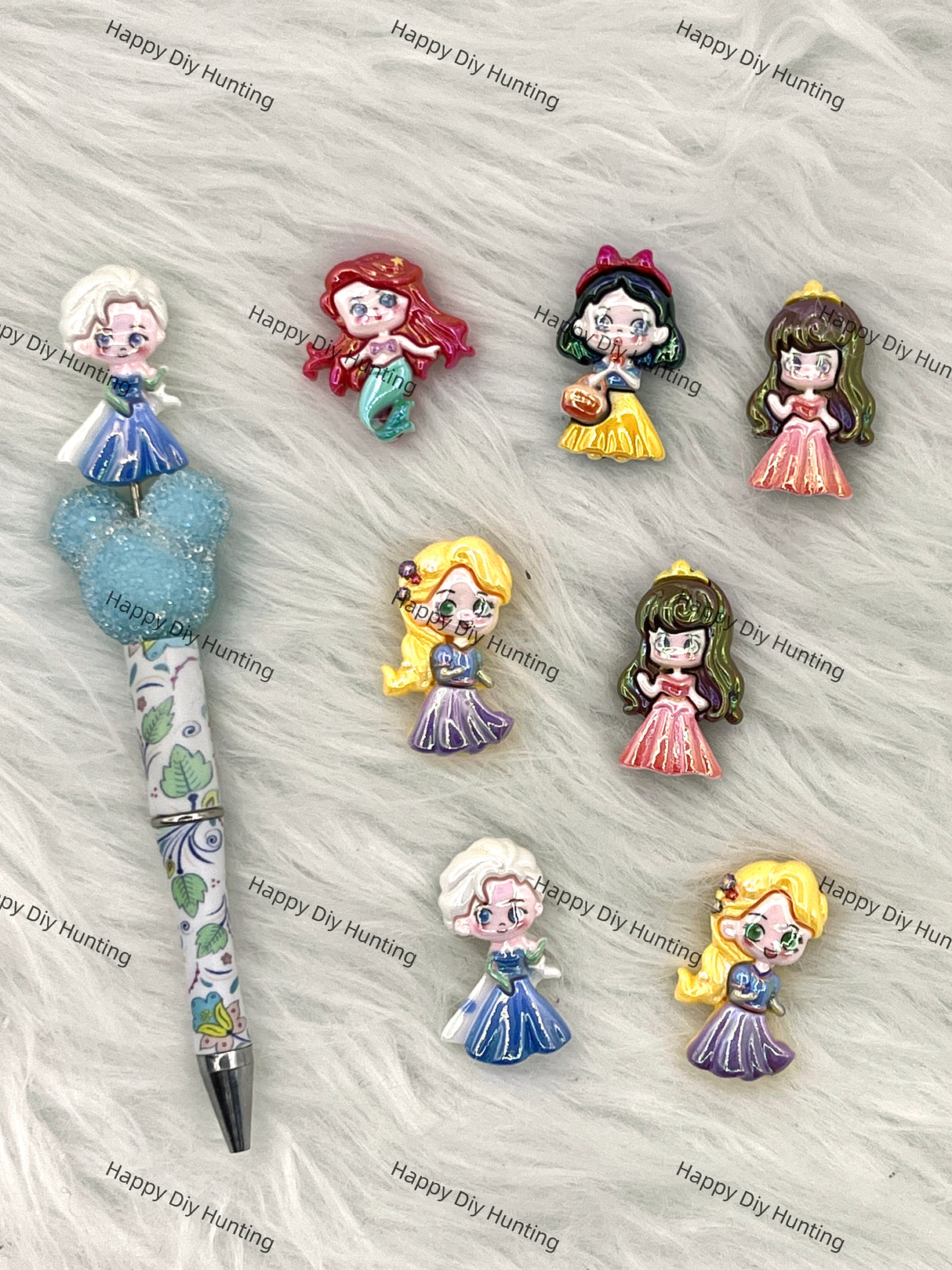 Beadable Princess Acrylic Beads DIY Charms