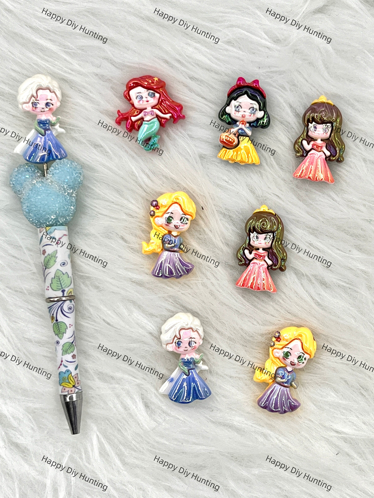 Beadable Princess Acrylic Beads DIY Charms
