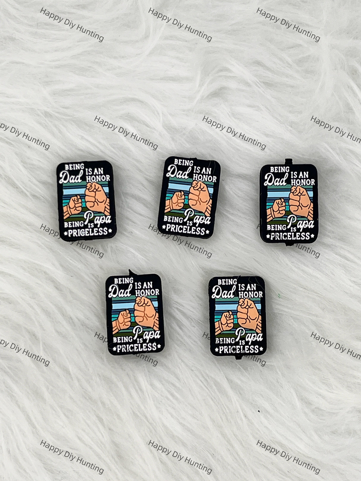 Being Dad Is An Honor Being Papa Is Priceless Silicone Focal Beads Wholesale