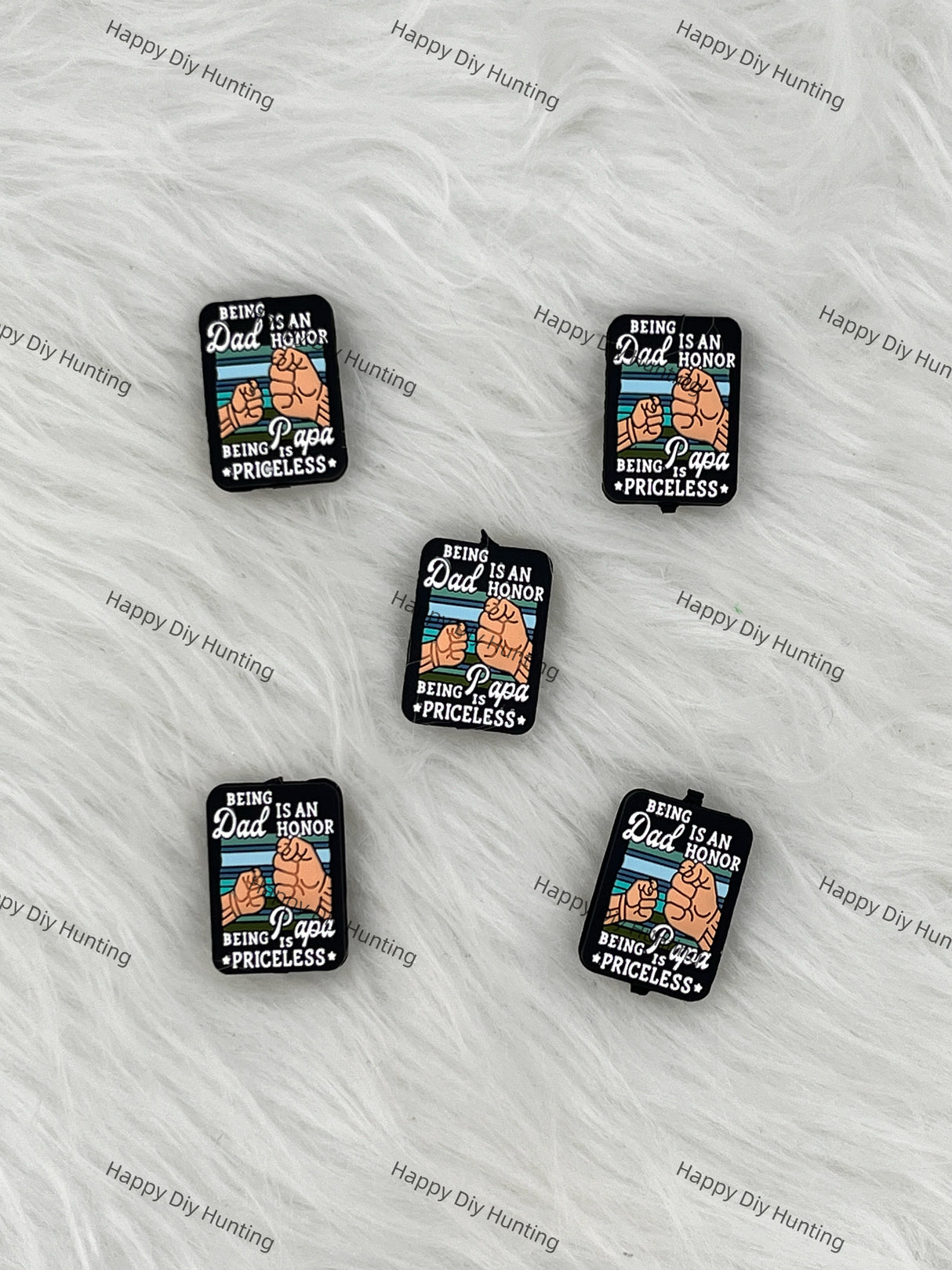 Being Dad Is An Honor Being Papa Is Priceless Silicone Focal Beads Wholesale