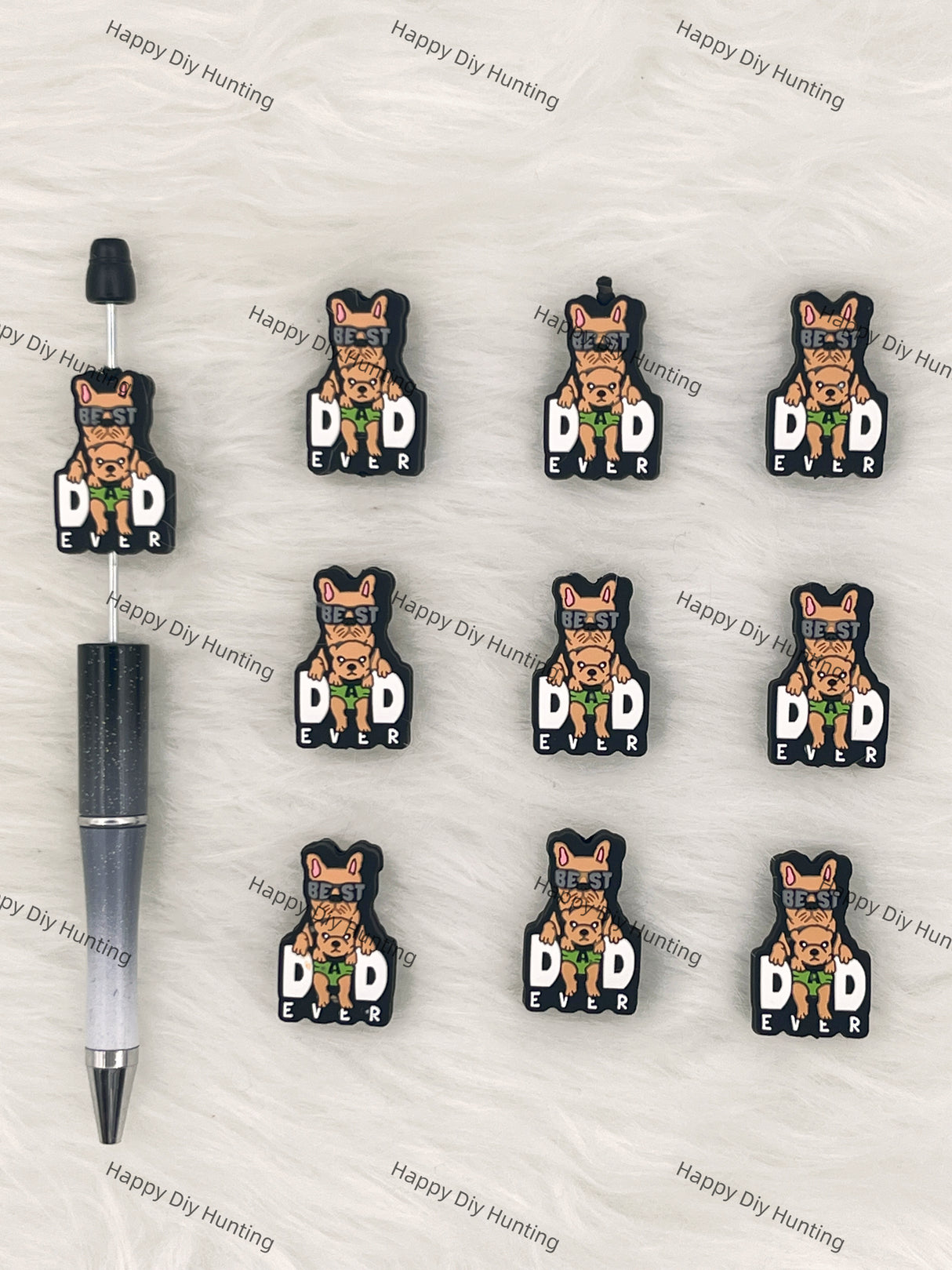 Best Dad Ever Silicone Focal Beads Wholesale, silicone focal beads for pens