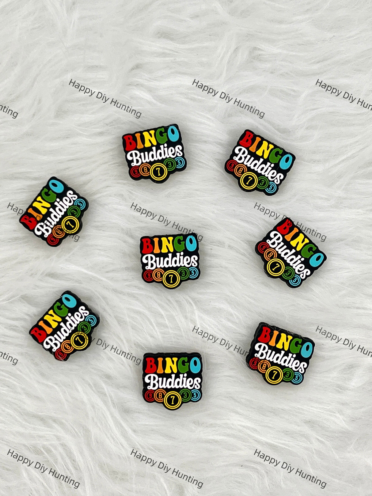 Bingo Buddies Silicone Focal Bead