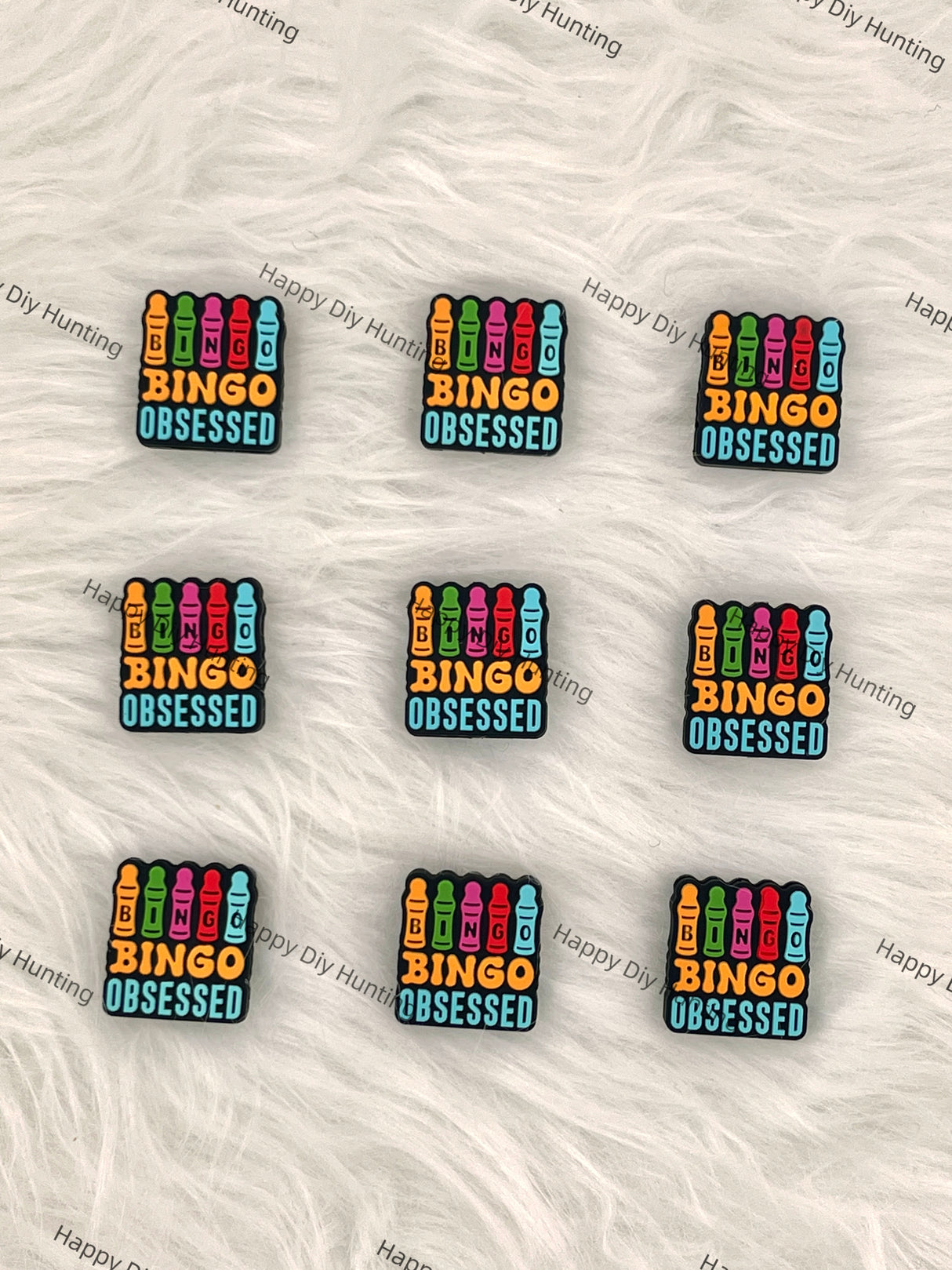 Bingo Obsessed Silicone Focal Bead