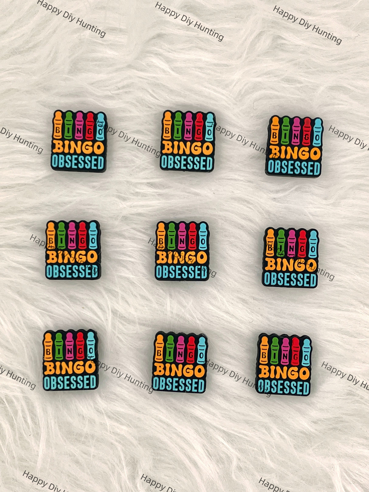 Bingo Obsessed Silicone Focal Bead