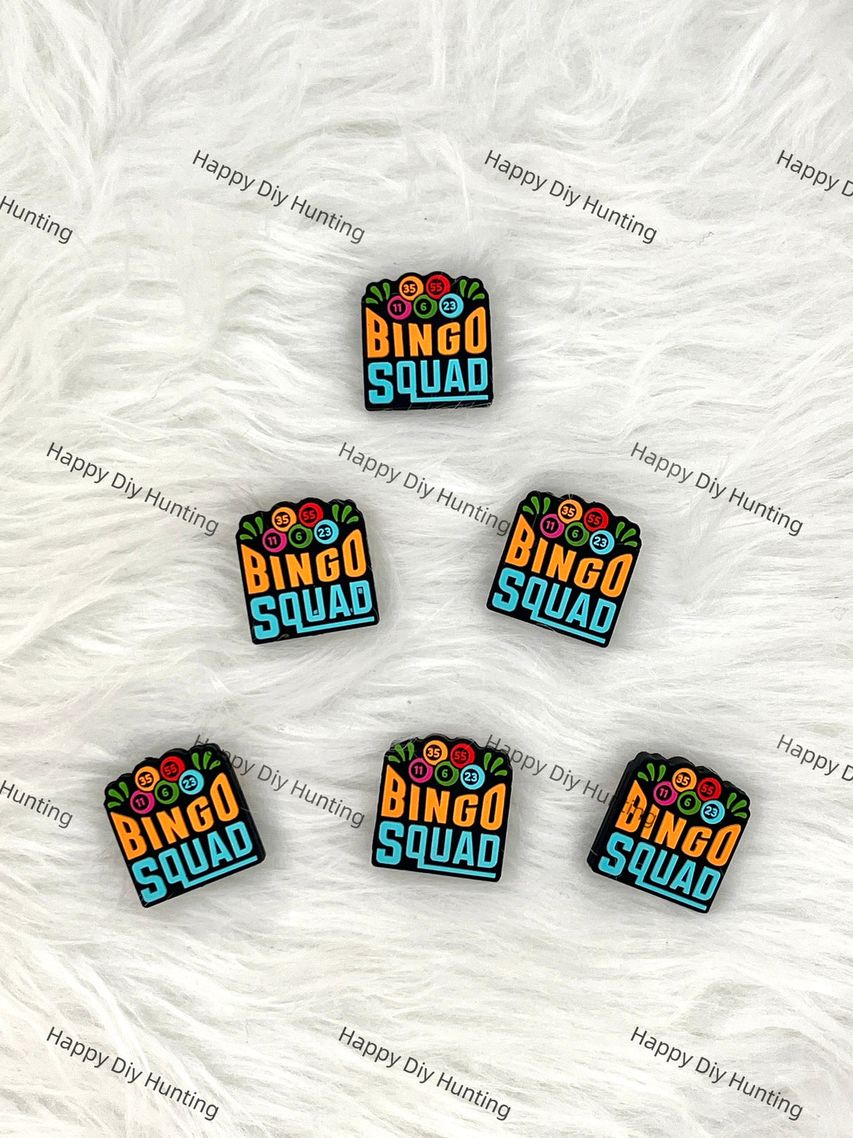 Bingo Squad Silicone Focal Bead