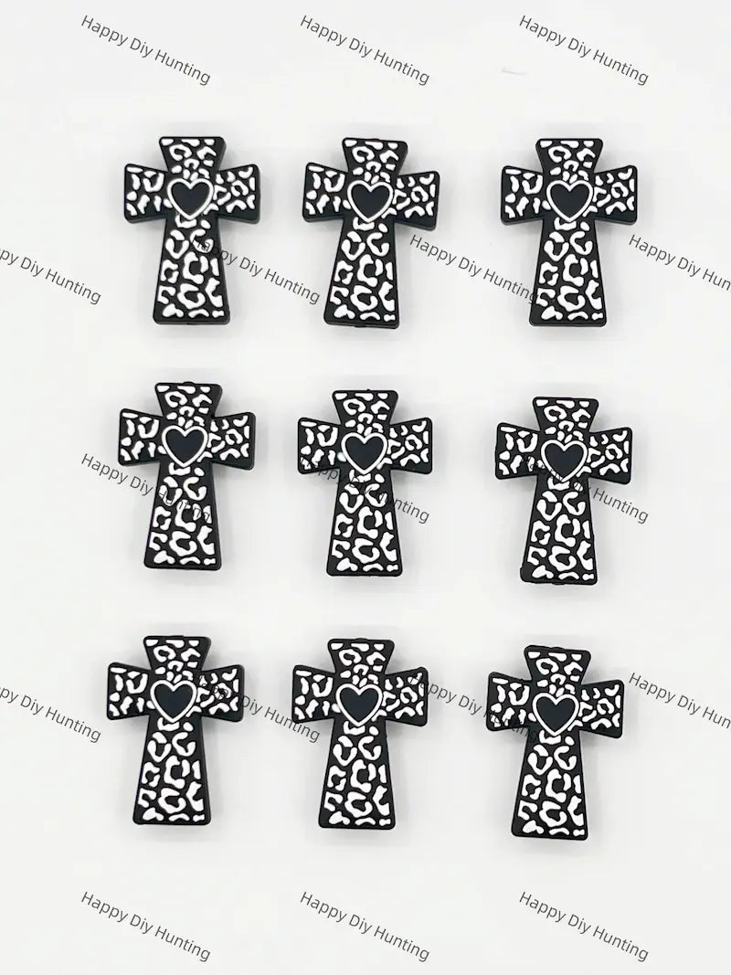 Black Cross Silicone Focal Beads Wholesale for Pen DIY