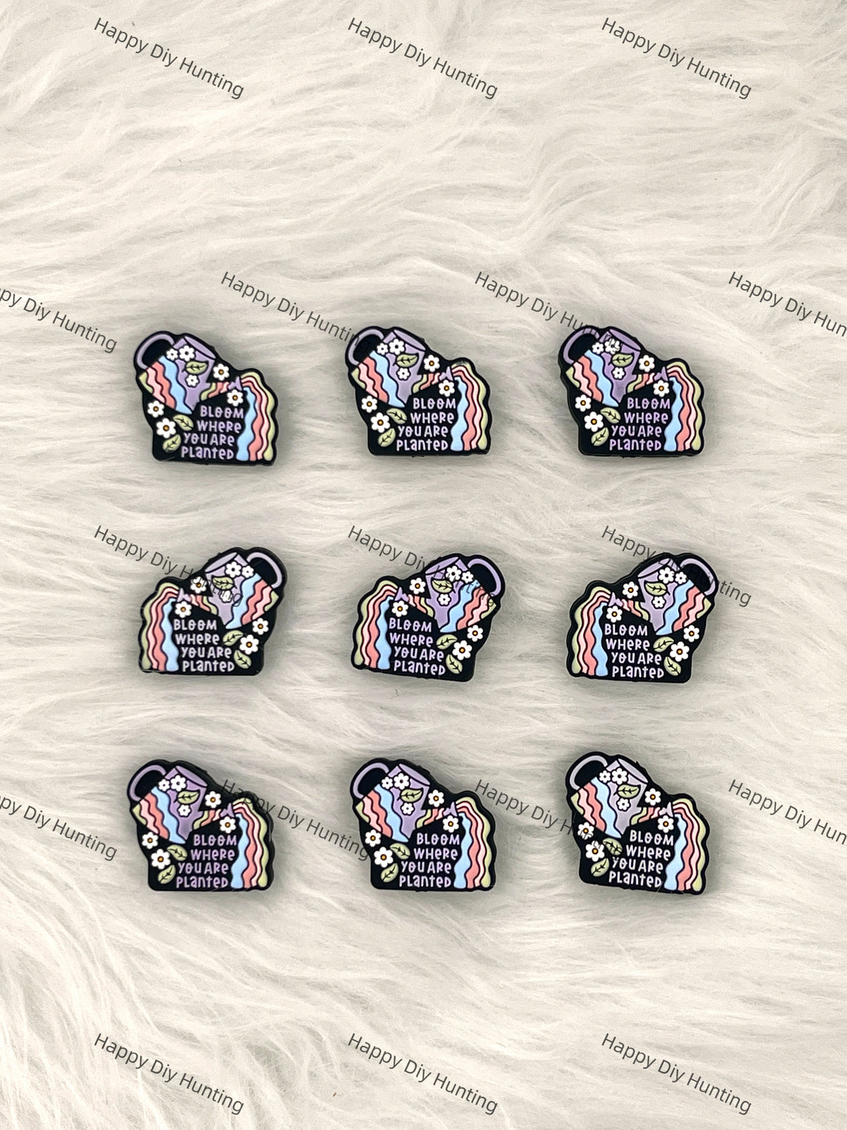 Bloom Where You Are Planted Silicone Focal Bead