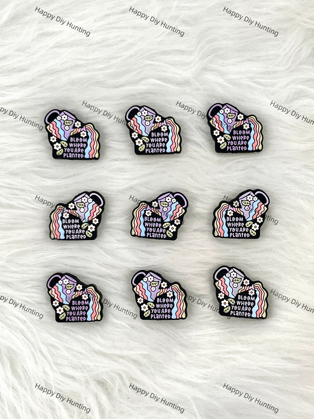 Bloom Where You Are Planted Silicone Focal Bead