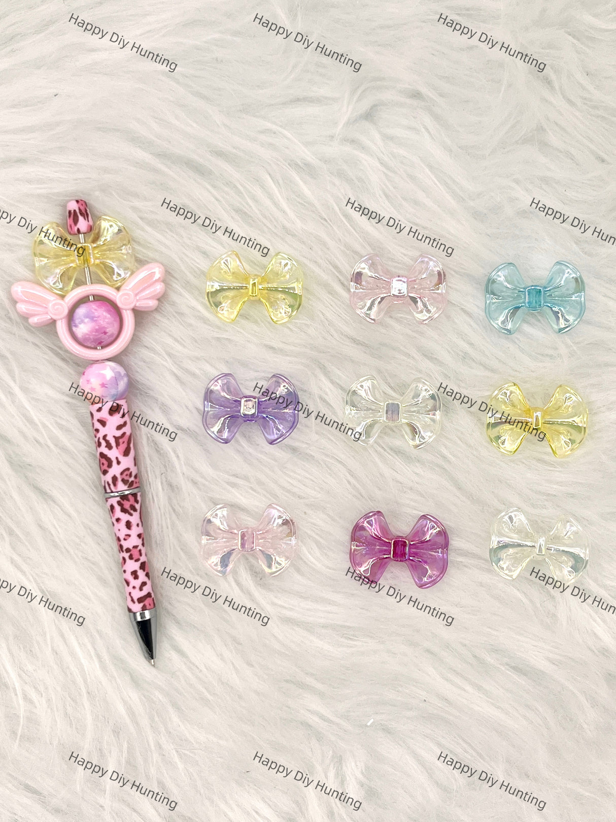 Bowtie Acrylic Beads,Mixed Color