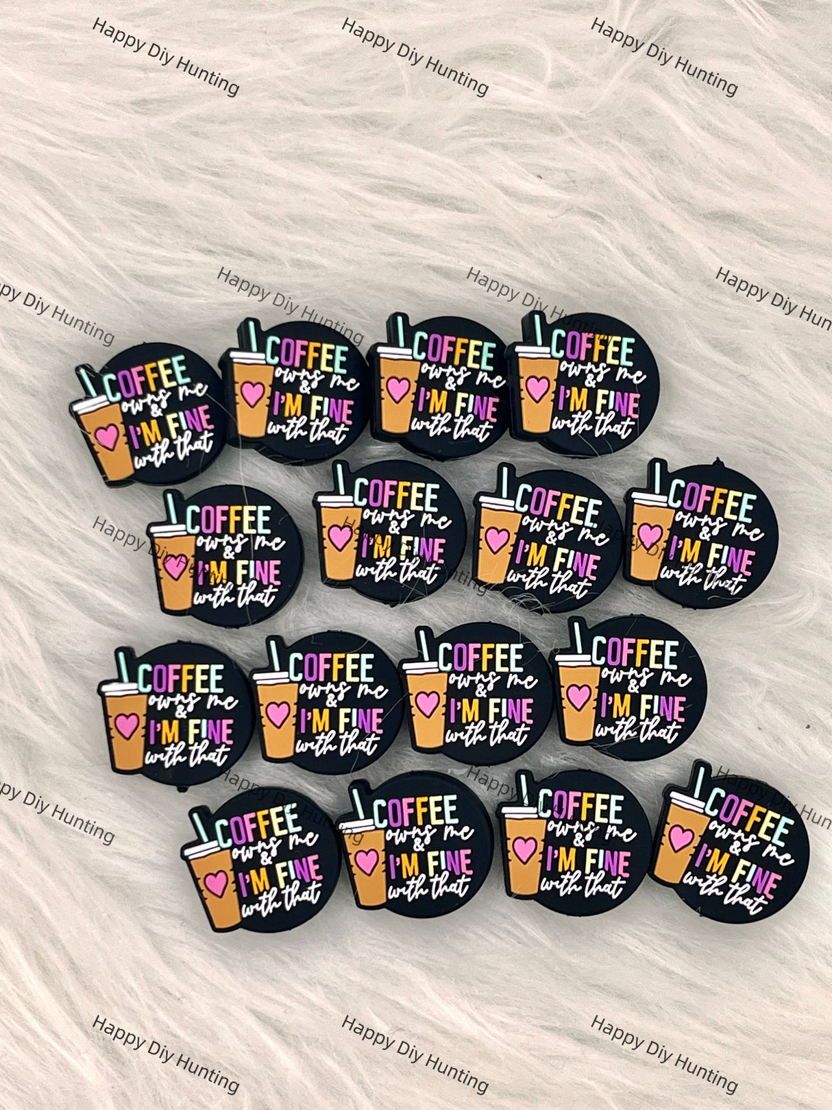 Coffee Keeps Me Fine Silicone Focal Beads Wholesale