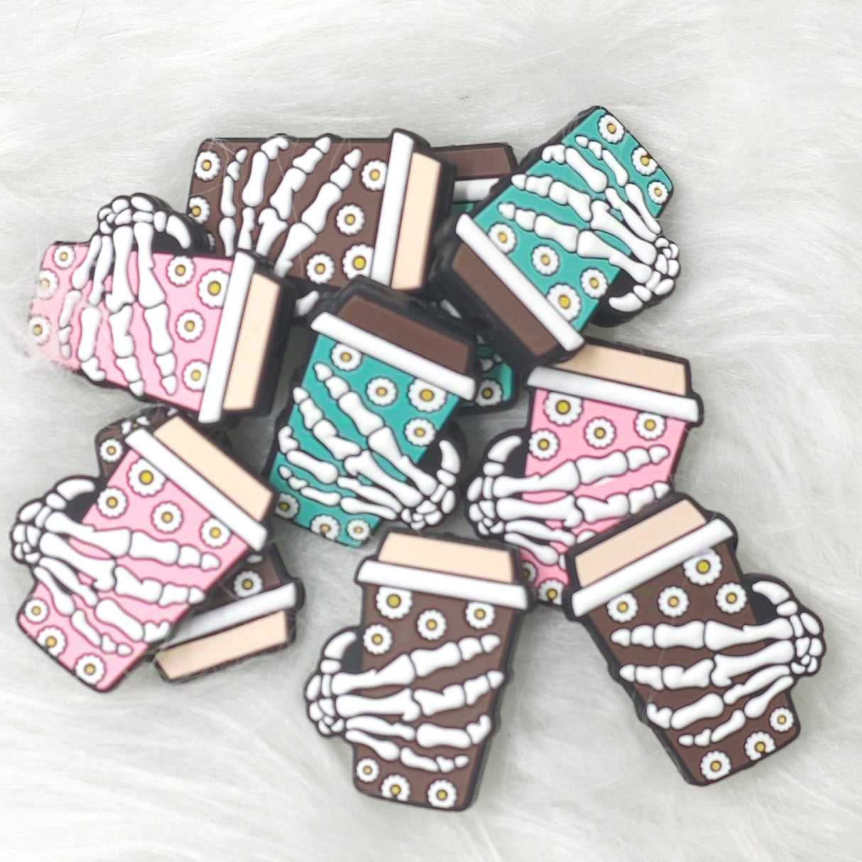 Coffee cup, drink food Halloween Silicon Focal Beads Wholesale, Halloween Focal Beads