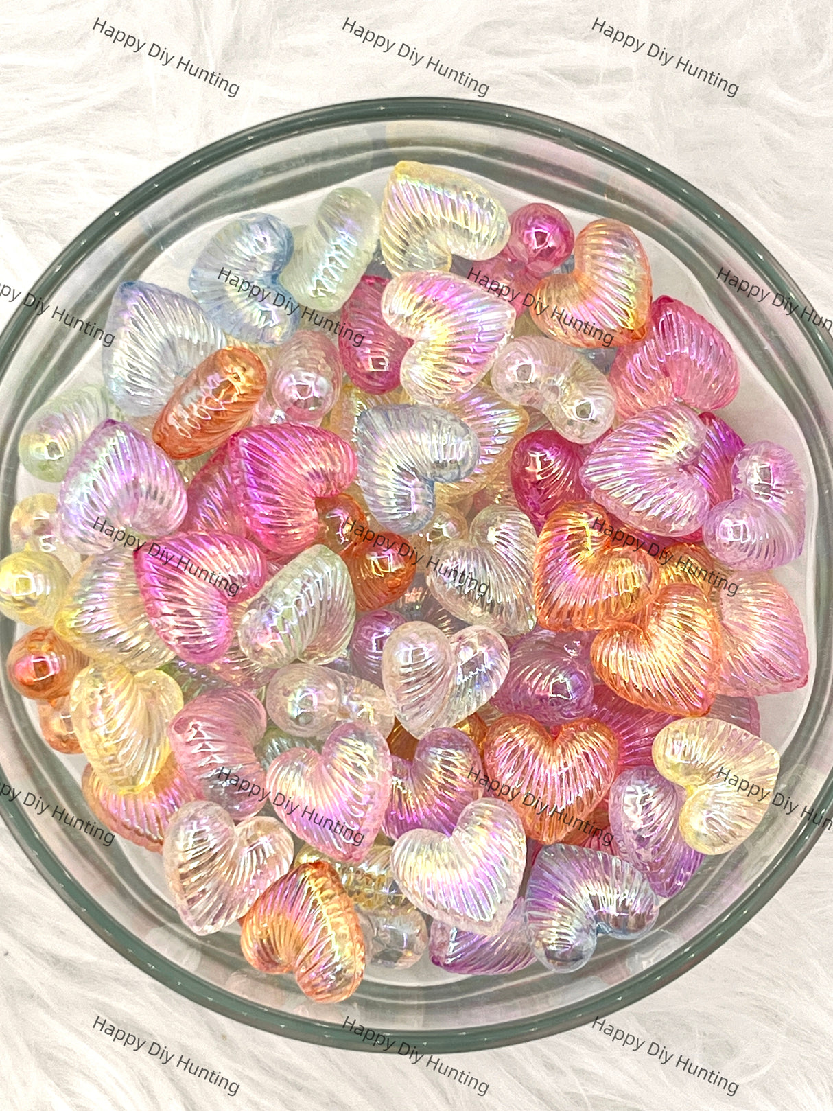 Colorful Heart Acrylic Bead