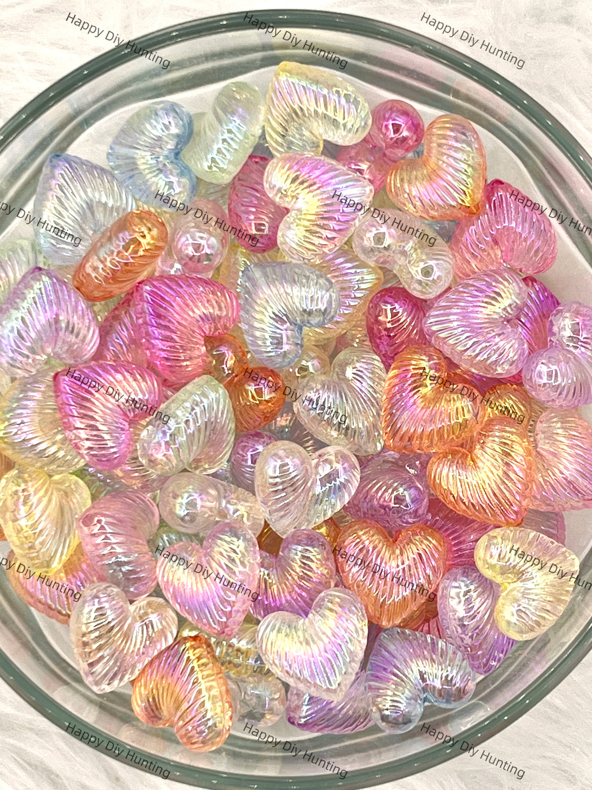 Colorful Heart Acrylic Bead