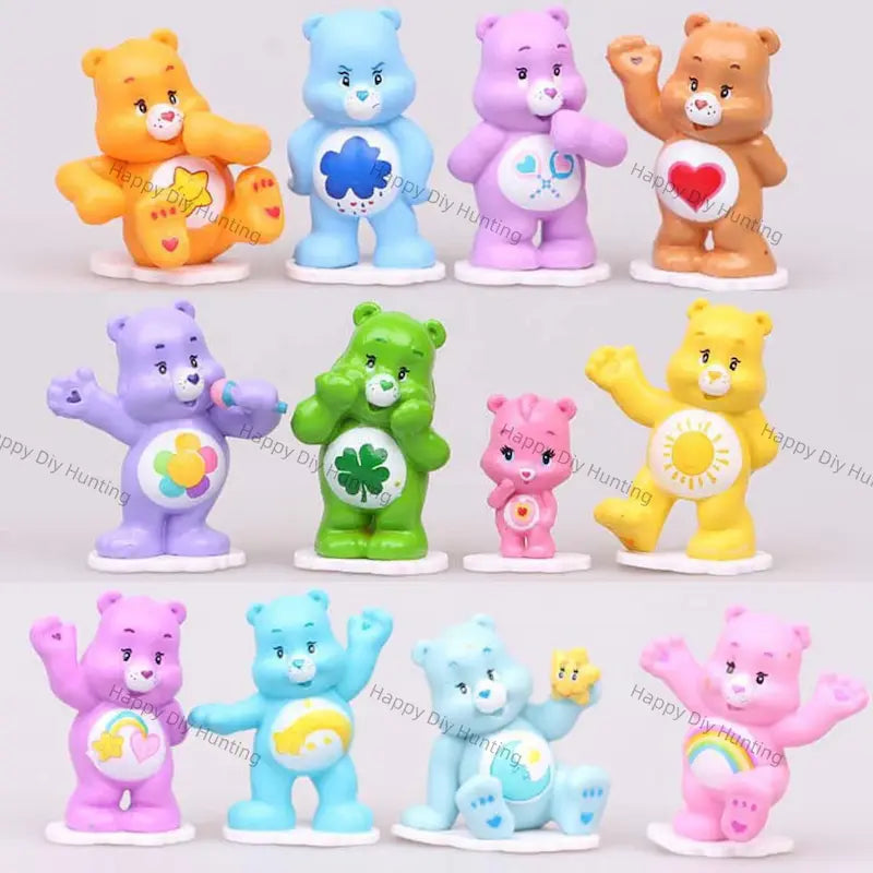 Colorful Round Bear Figurine Pen Topper for Stationery & Beadable Pen Decor
