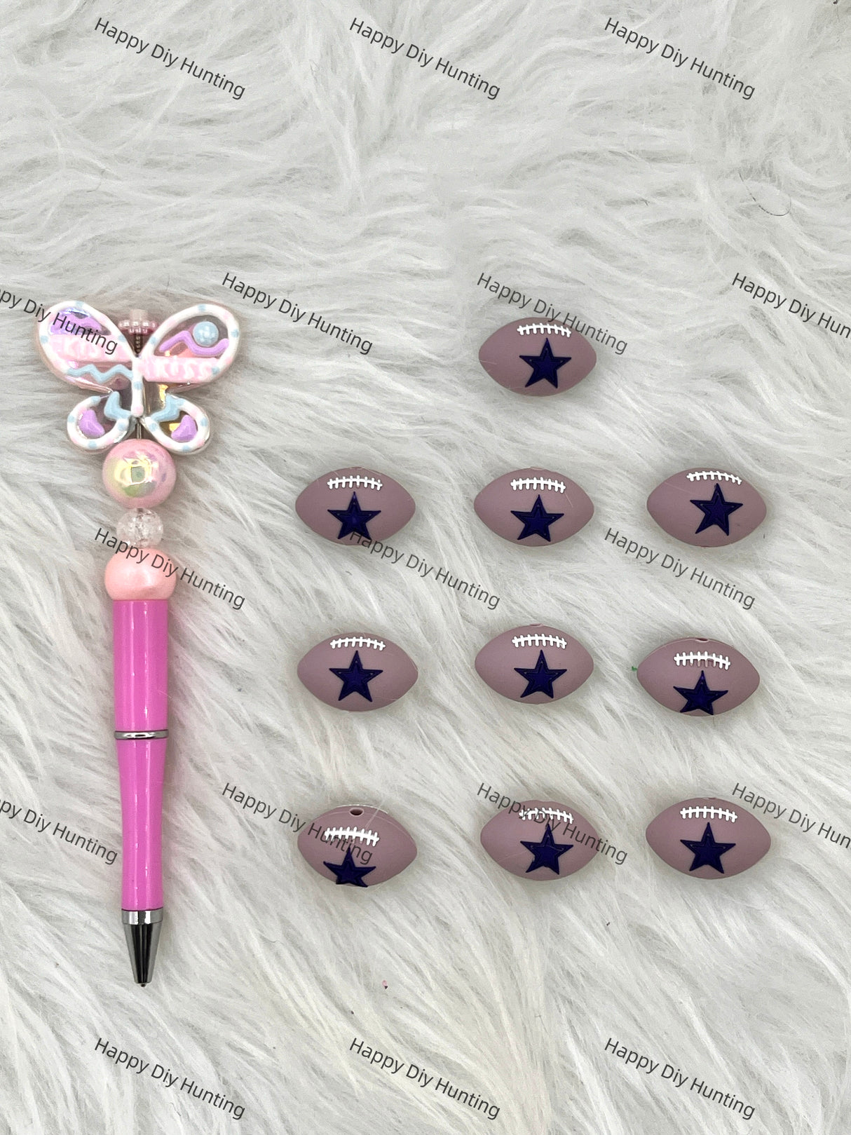 Cowboy Football Team Silicone Focal Beads Wholesale