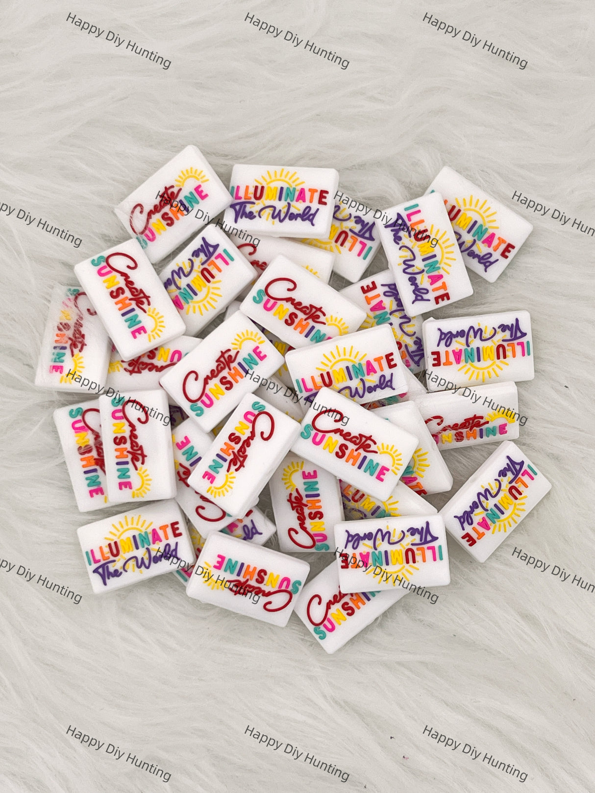 Create Sunshine& Illuminate The World Silicone Focal Beads Wholesale, silicone focal beads for pens