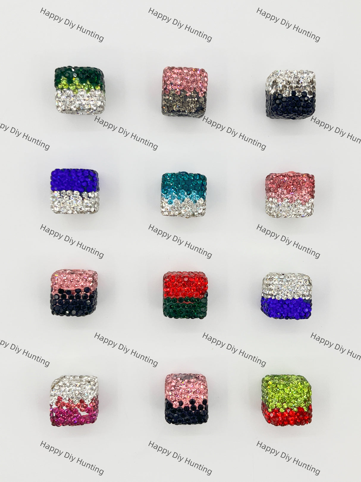 Cube Rhinestone Beads