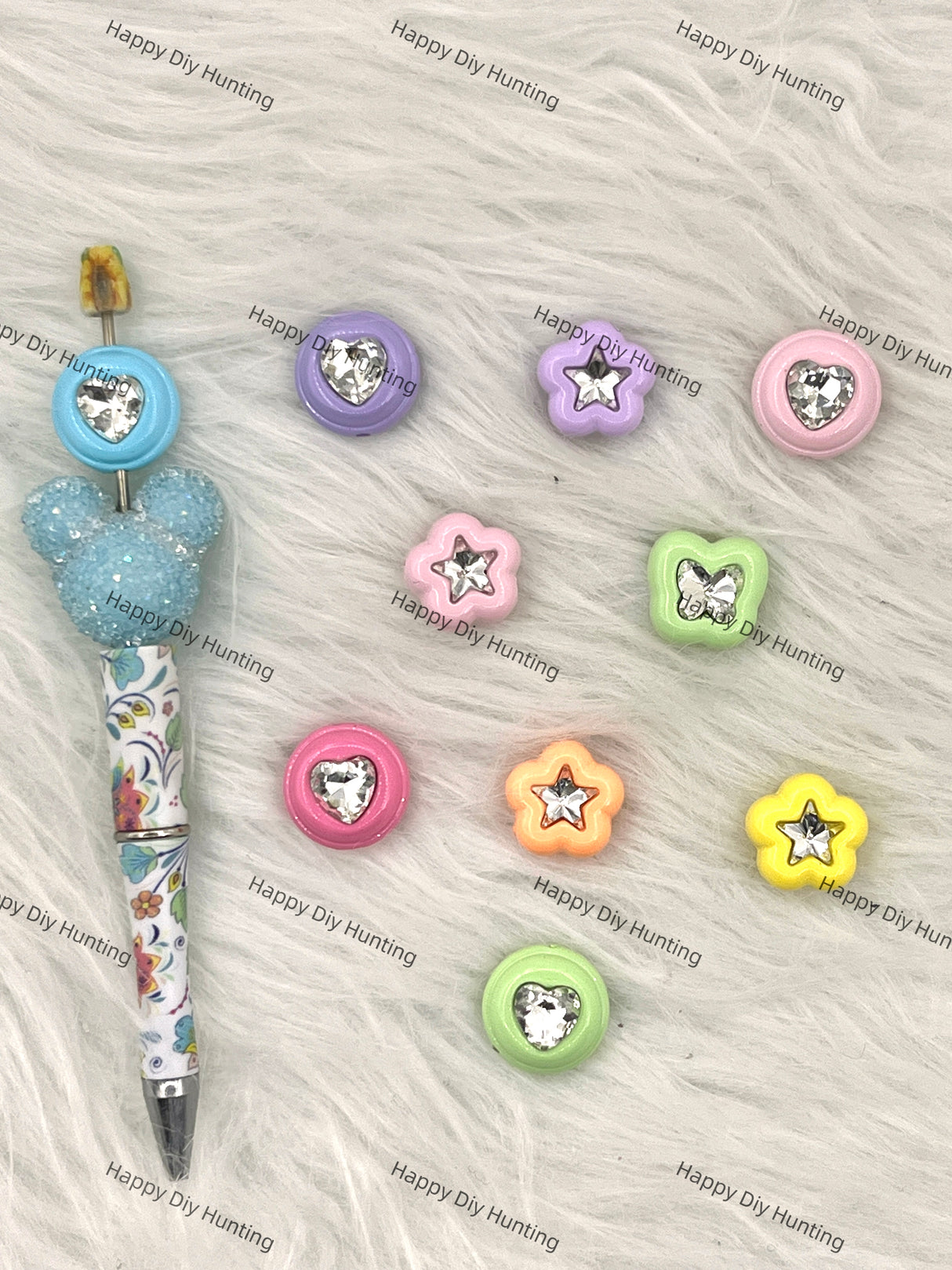 Cute Acrylic Rhinestone Beads